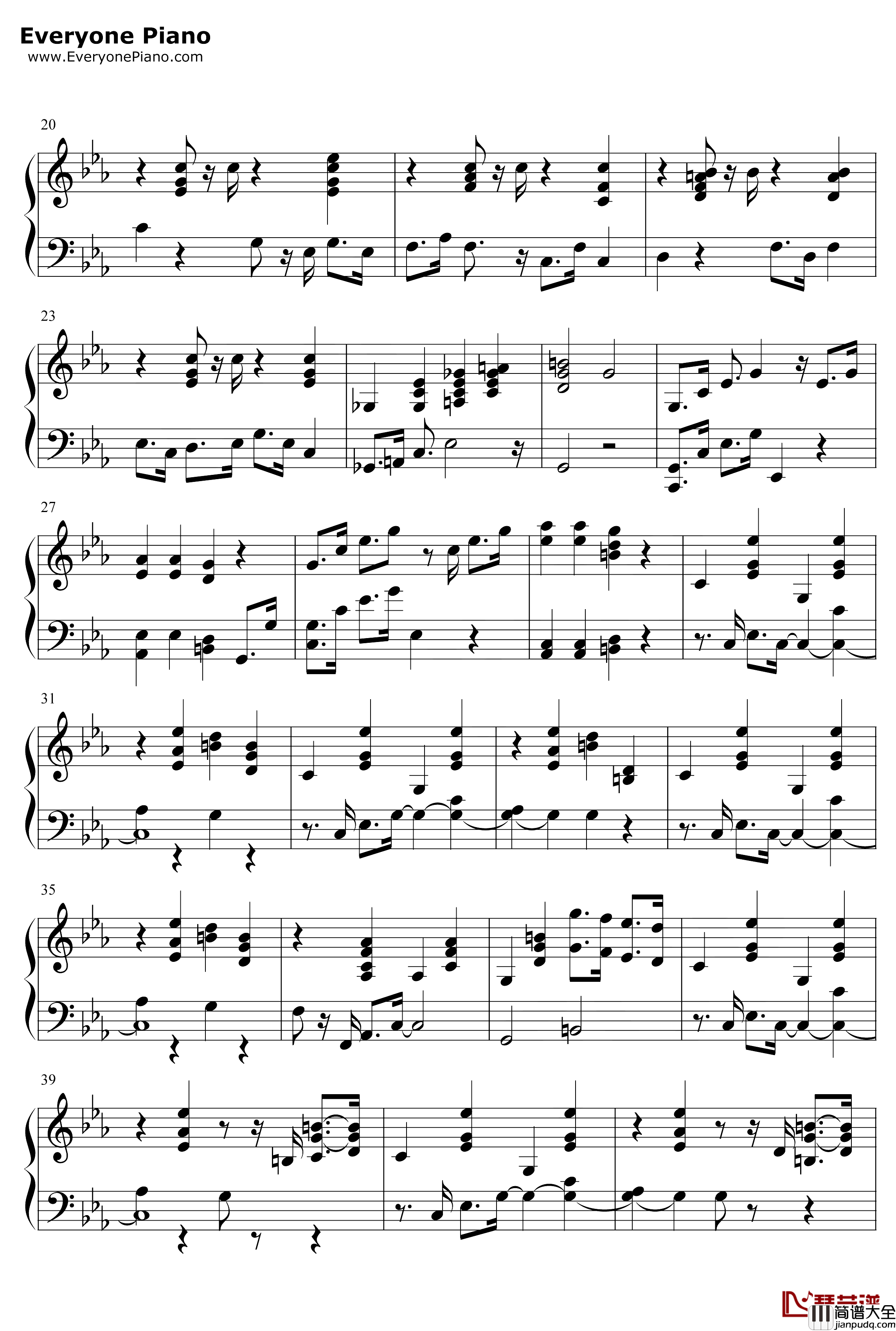 予兆のカッパー钢琴谱_桥本由香利_皿三昧OST