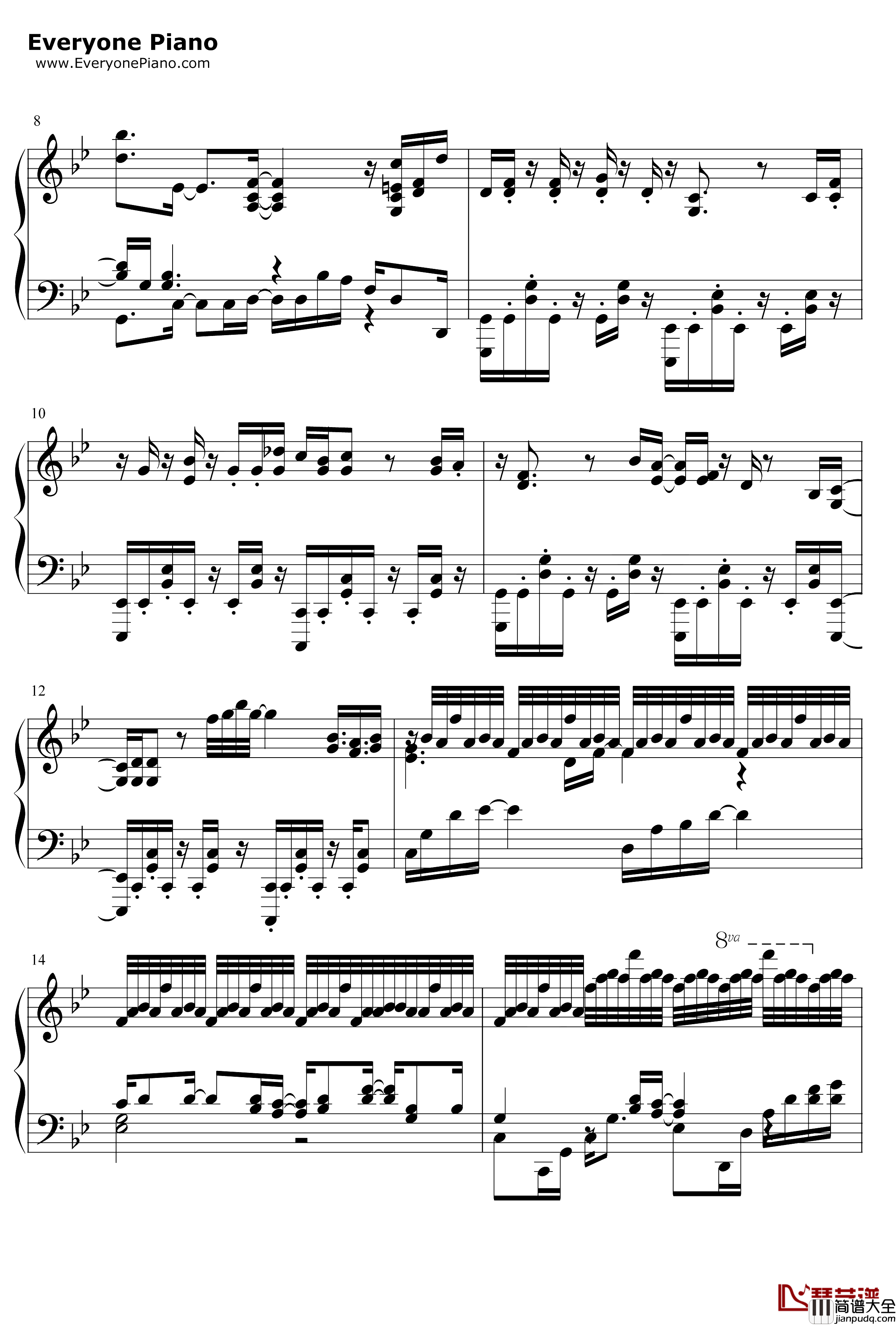 FLARE钢琴谱_Void_ChordsLIO_平凡职业造就世界最强OP