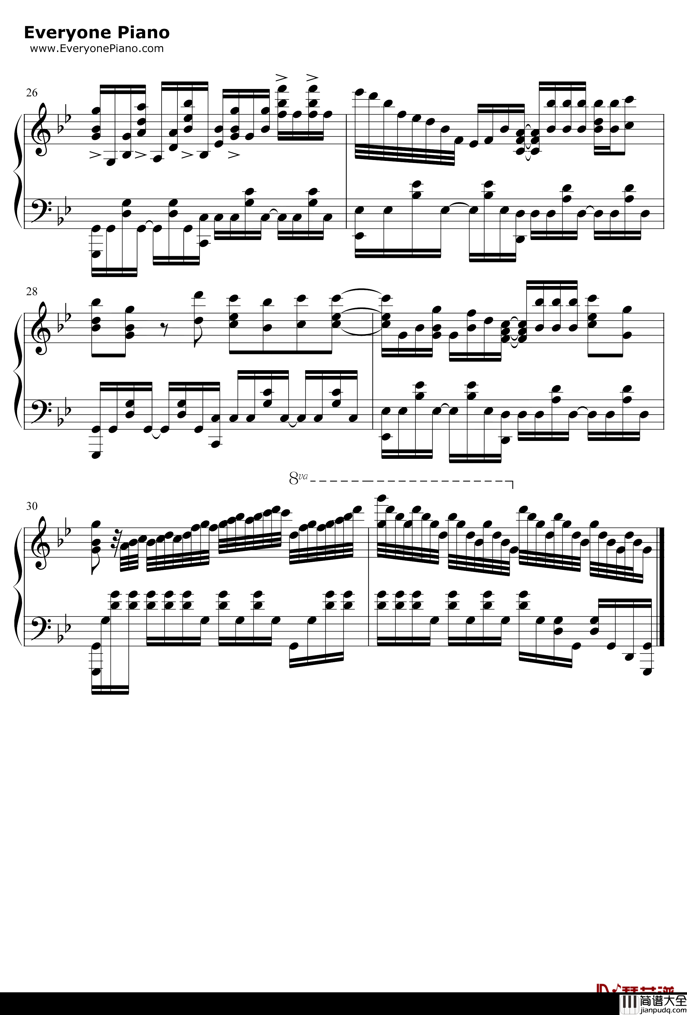 FLARE钢琴谱_Void_ChordsLIO_平凡职业造就世界最强OP