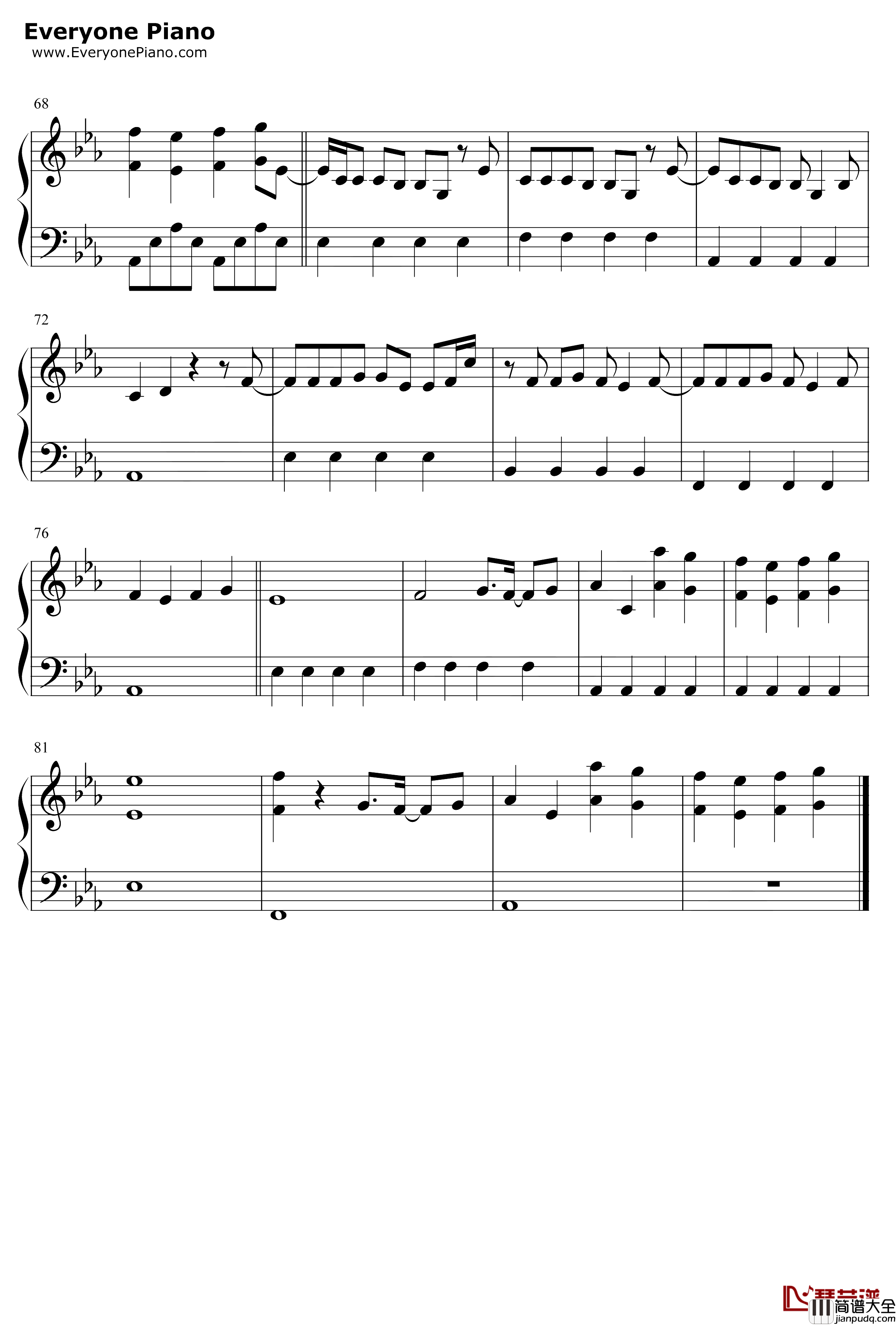 Into_Happiness钢琴谱_Phantogram