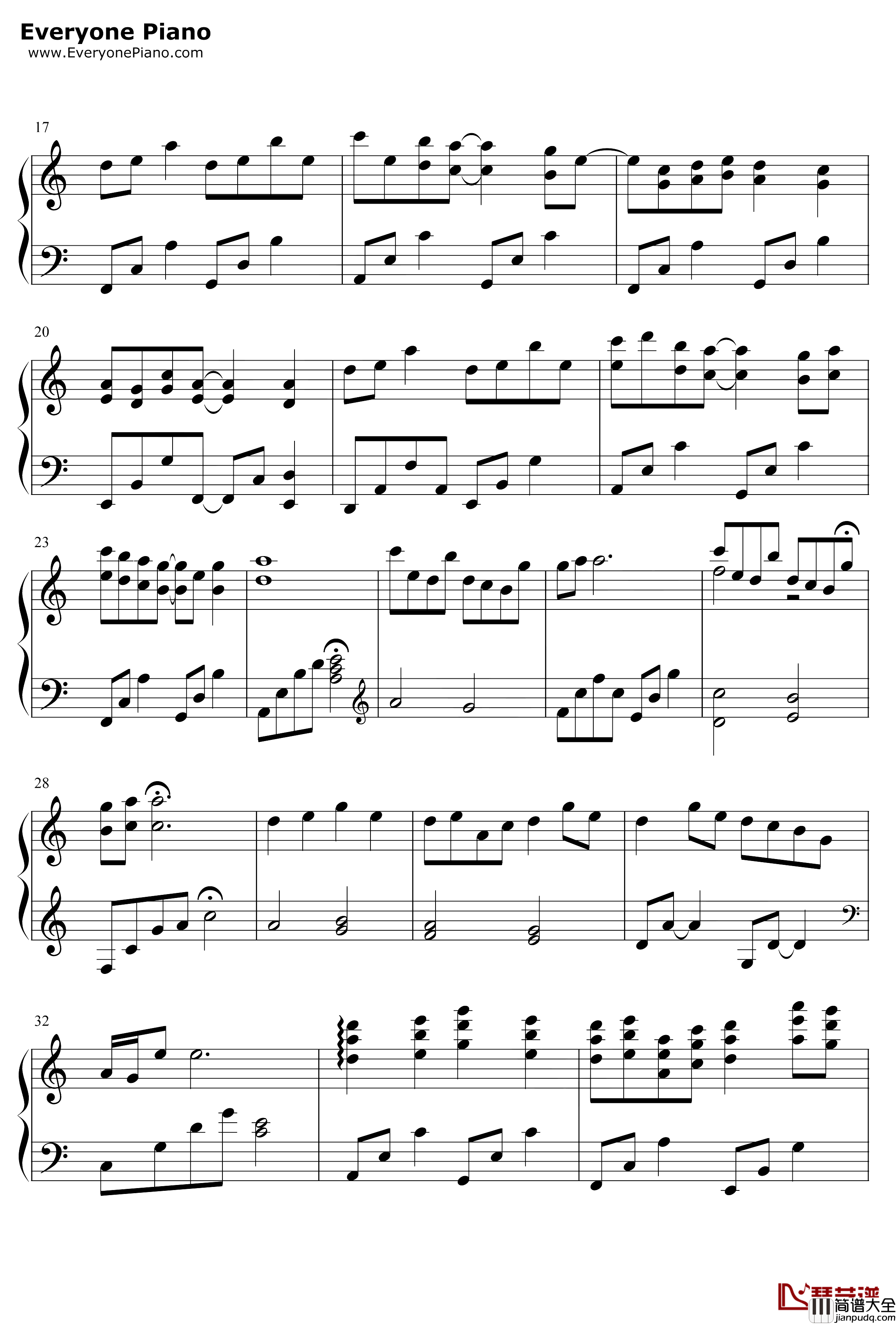 桜钢琴谱_経田康子_樱_Sakura