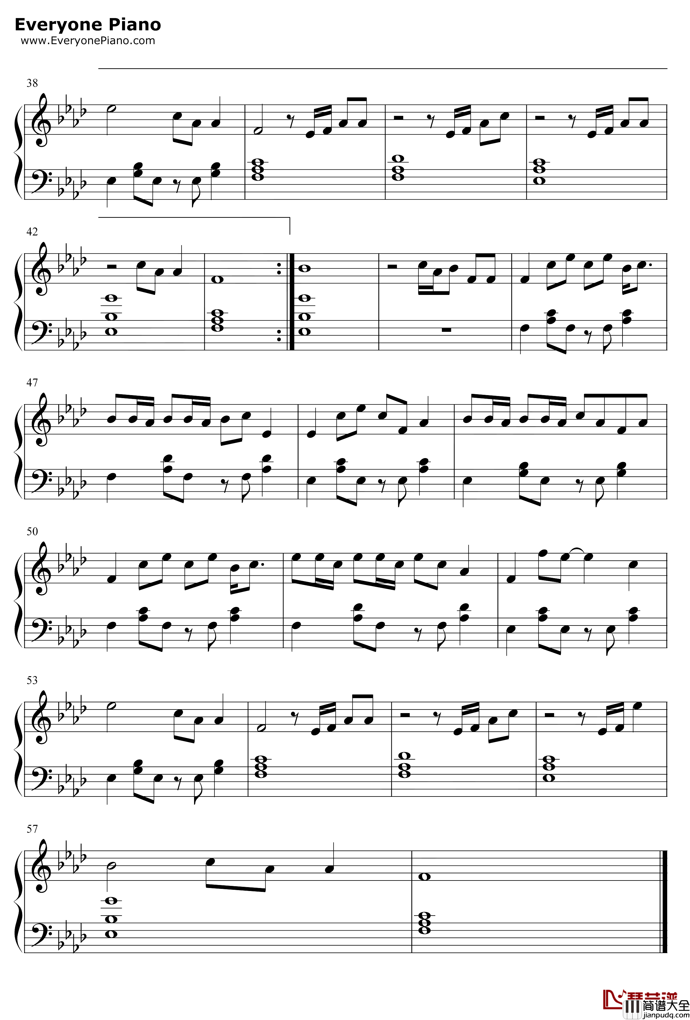 芒种钢琴谱_音阙诗听赵方婧_一想到你我就空恨别梦久_抖音热歌