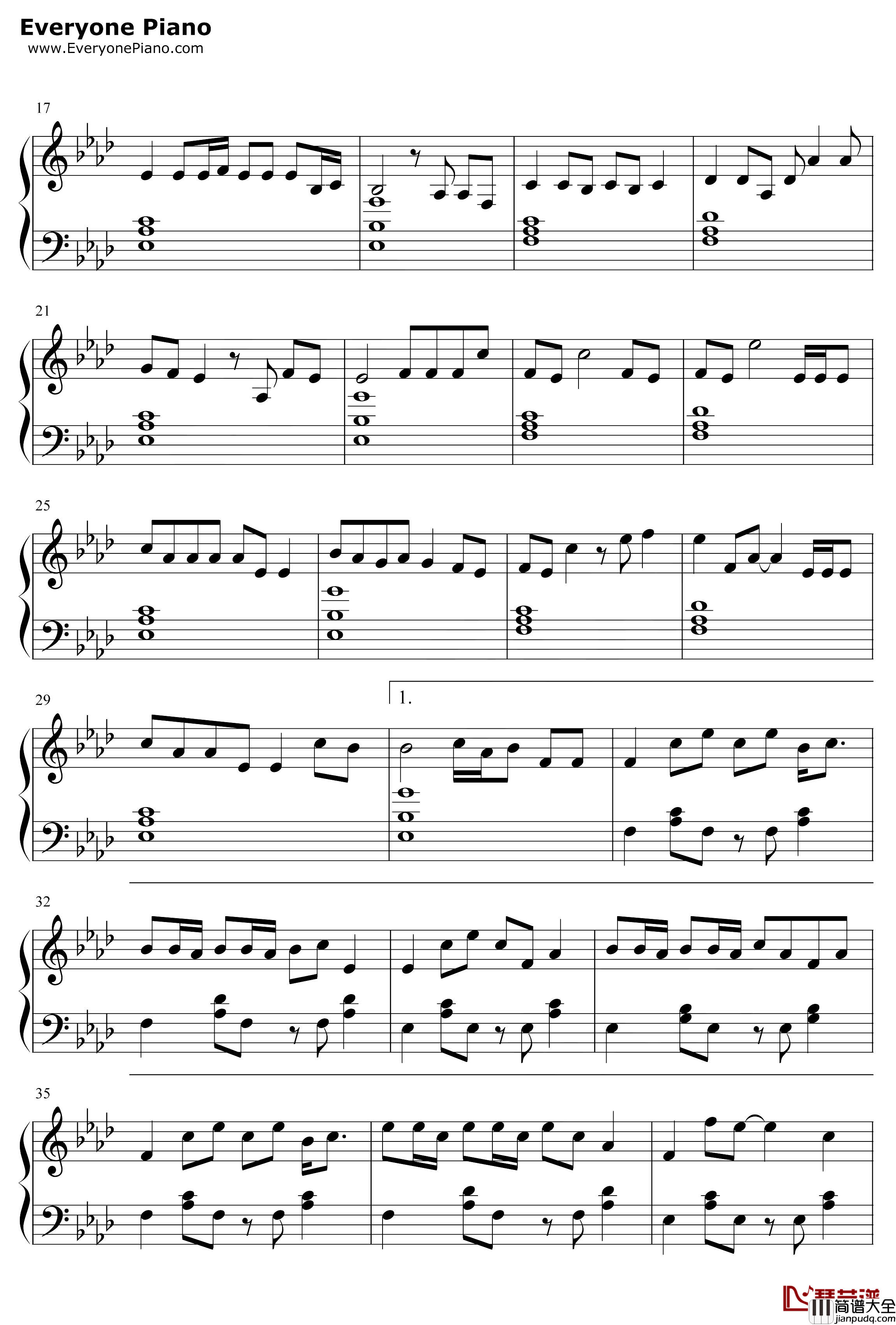 芒种钢琴谱_音阙诗听赵方婧_一想到你我就空恨别梦久_抖音热歌