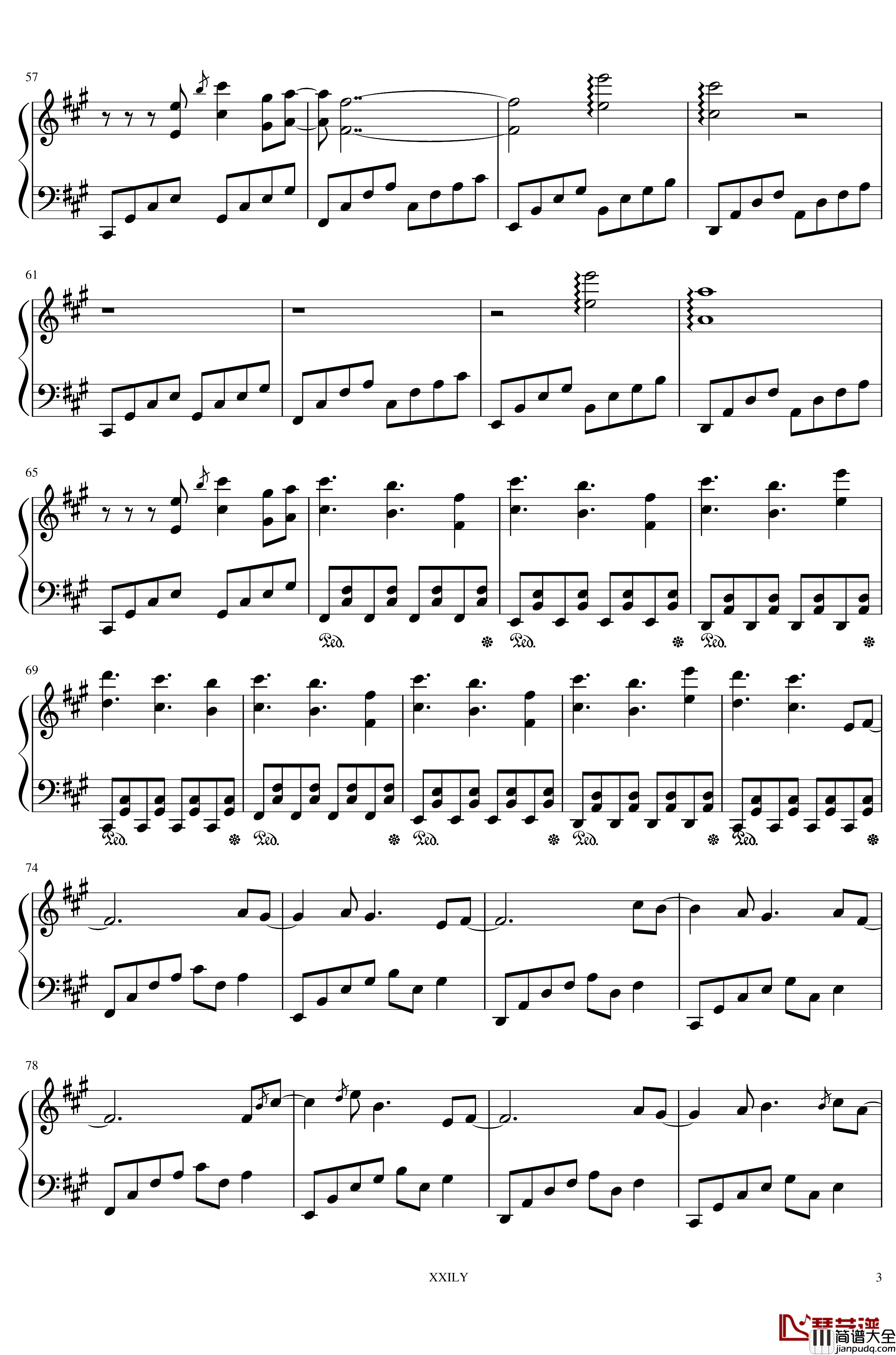 Schwarzer_Regen钢琴谱_黑暗森林_初音未来