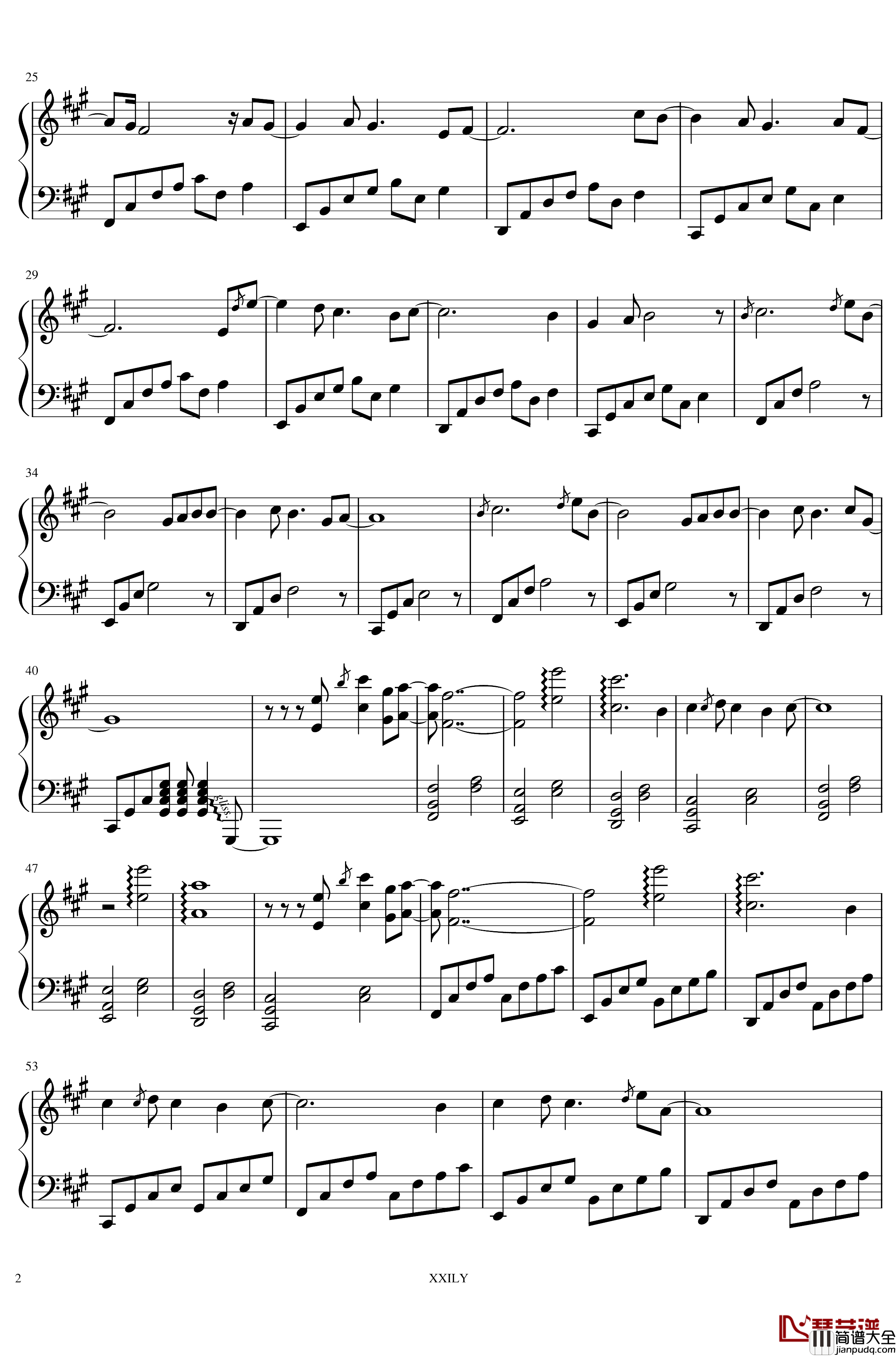 Schwarzer_Regen钢琴谱_黑暗森林_初音未来