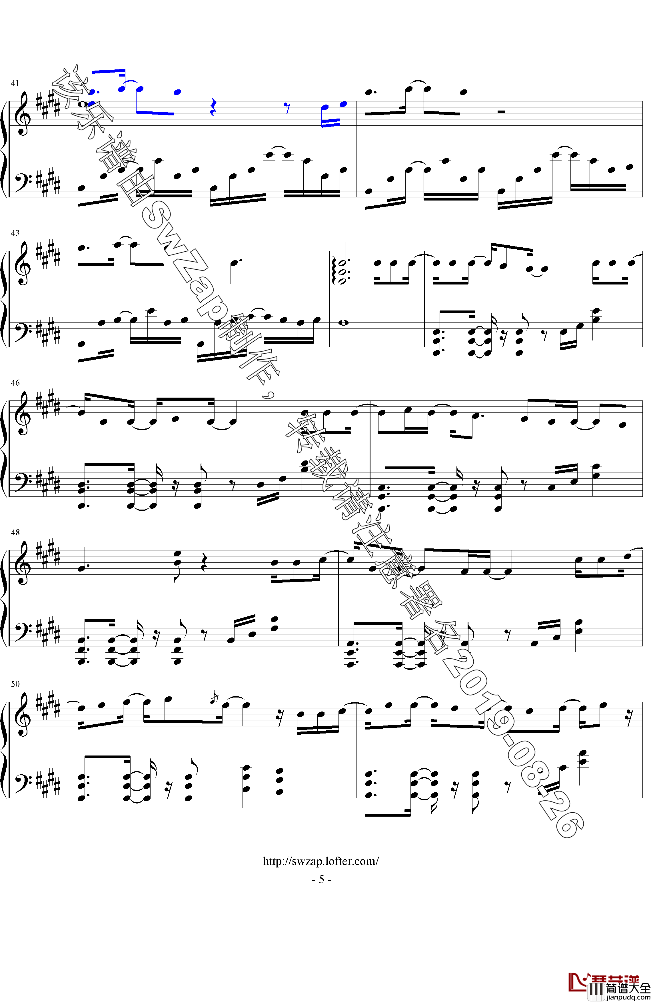 对的时间点钢琴谱_林俊杰