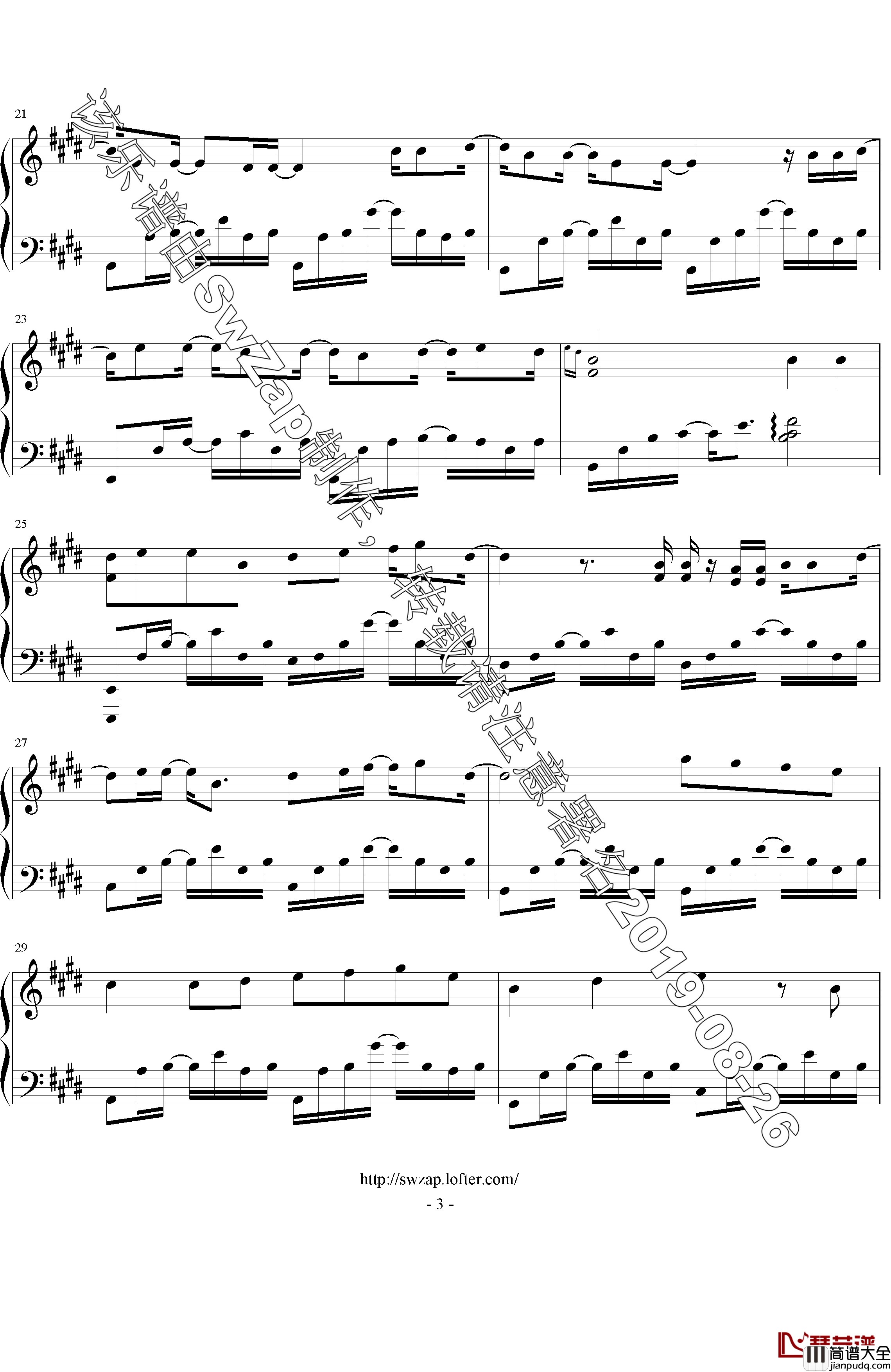 对的时间点钢琴谱_林俊杰