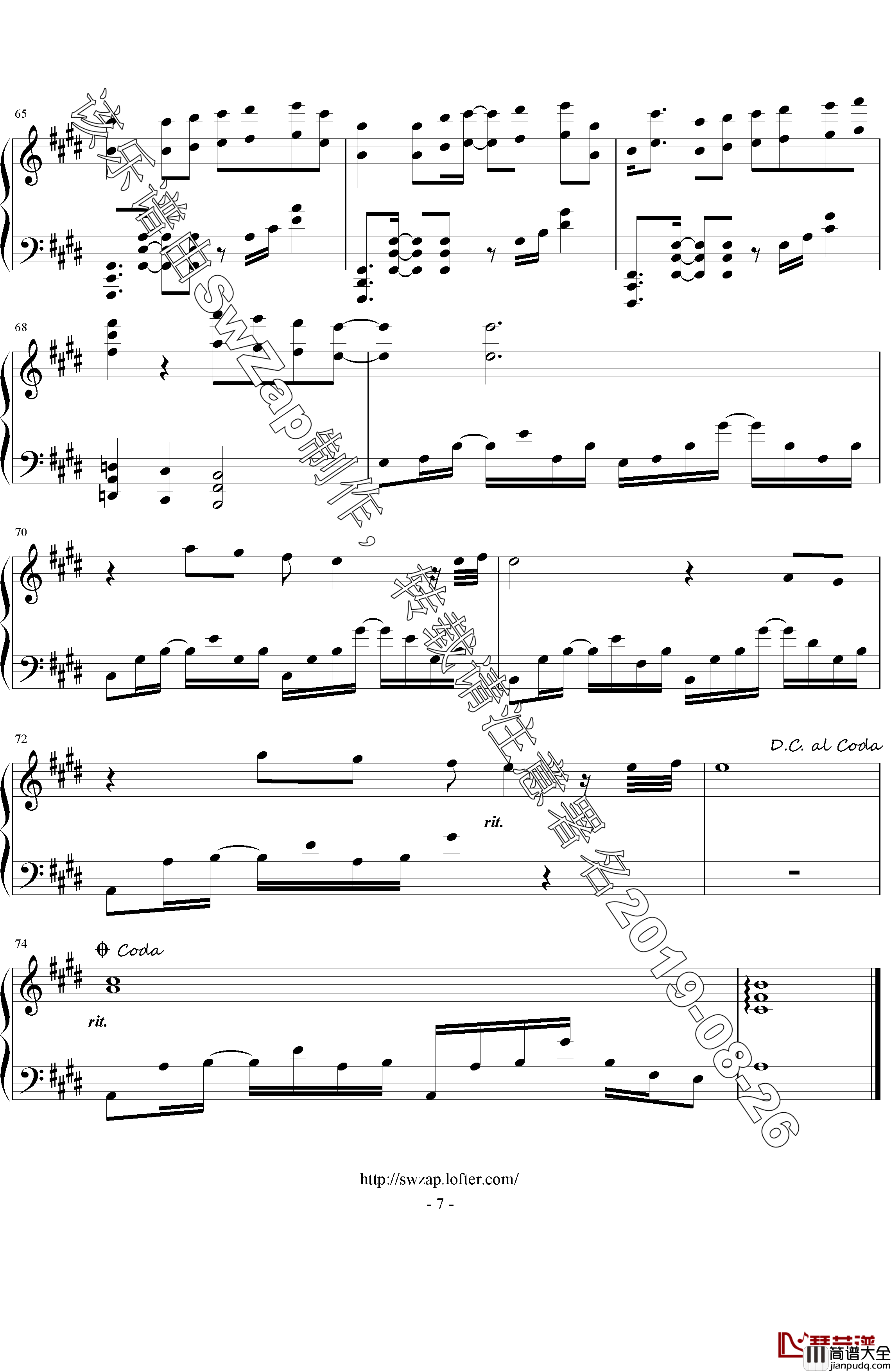 对的时间点钢琴谱_林俊杰