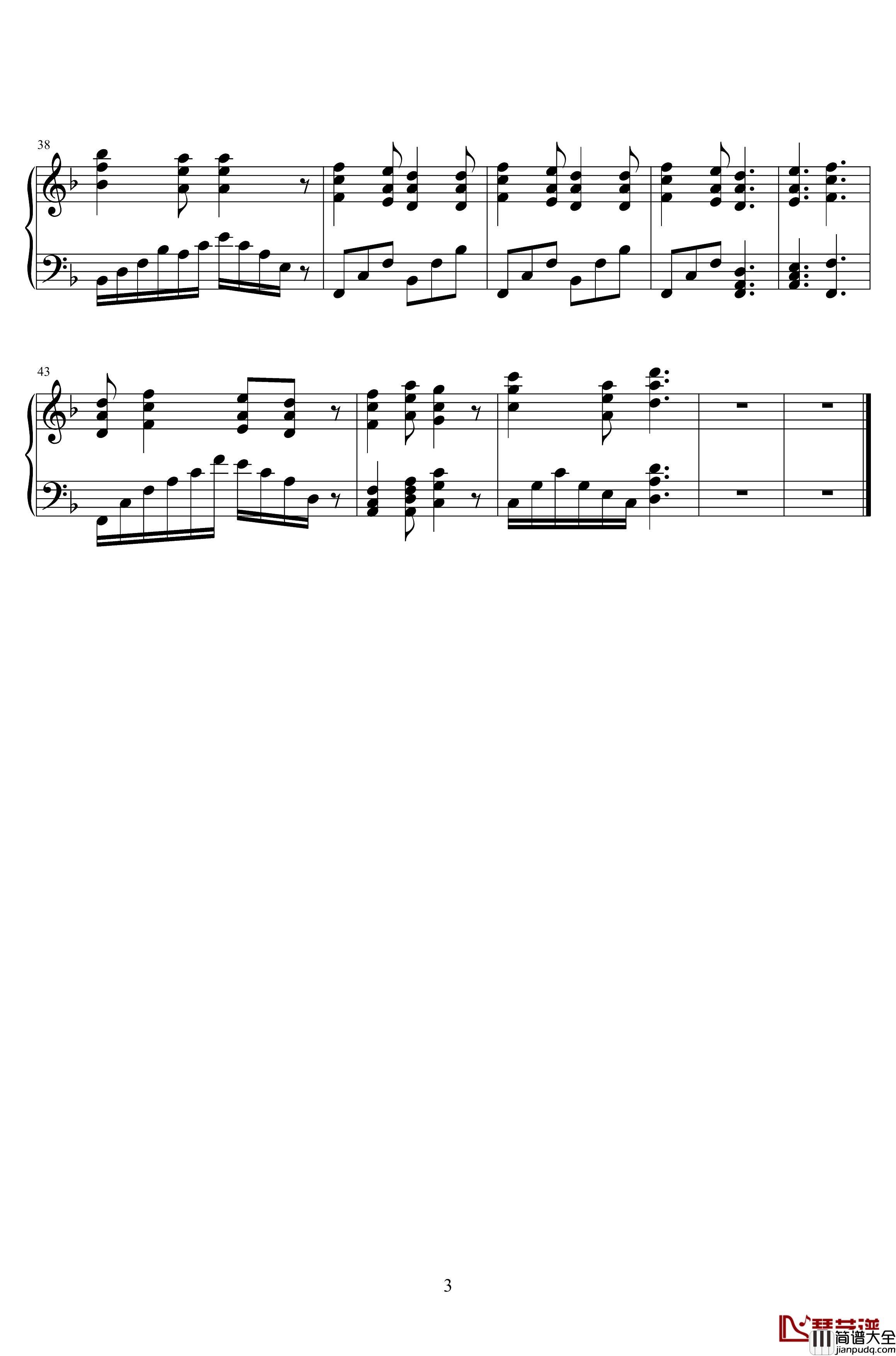 Last_stardust钢琴谱_archer_Emiya