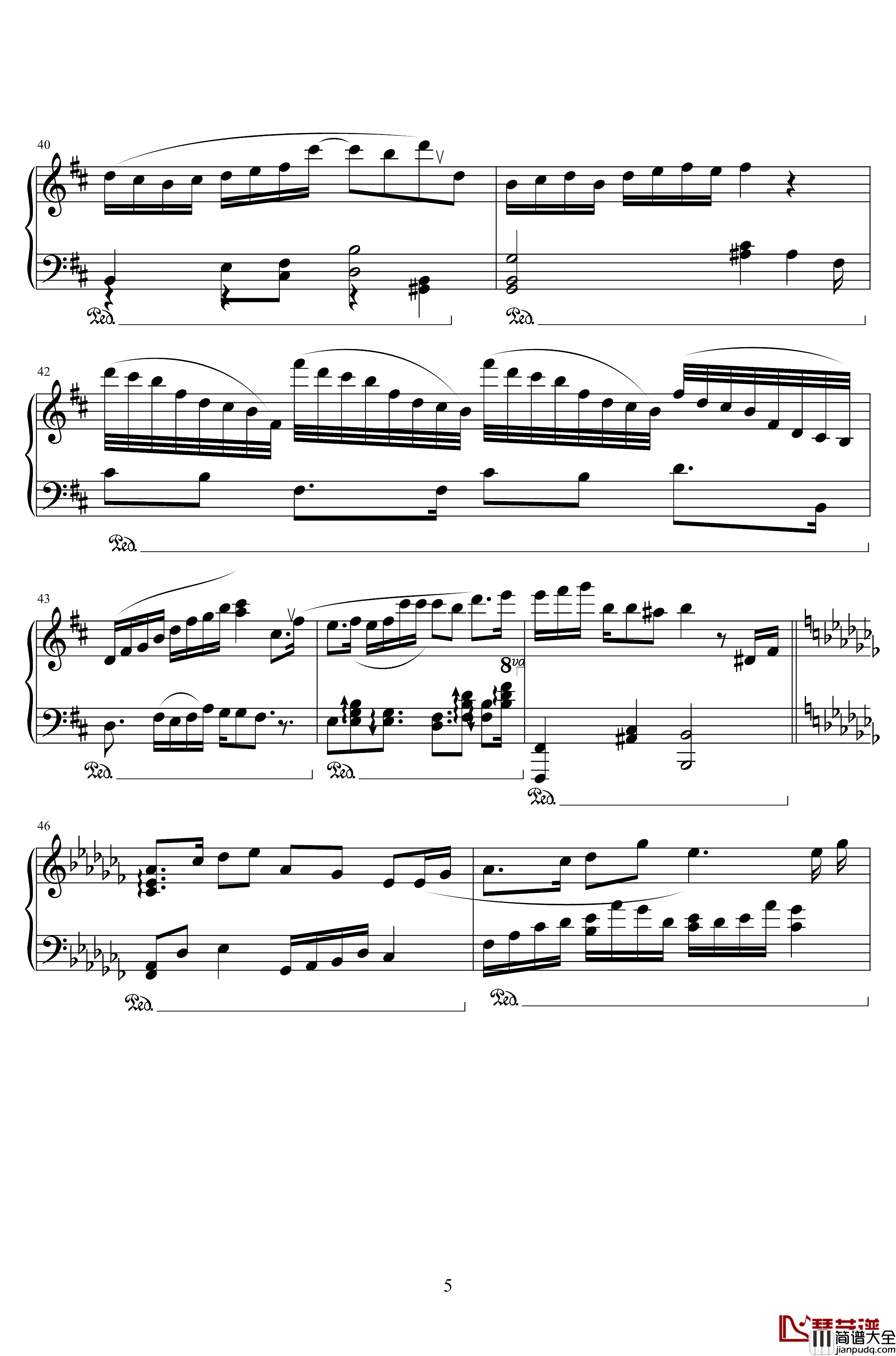 镜钢琴谱_于朦胧