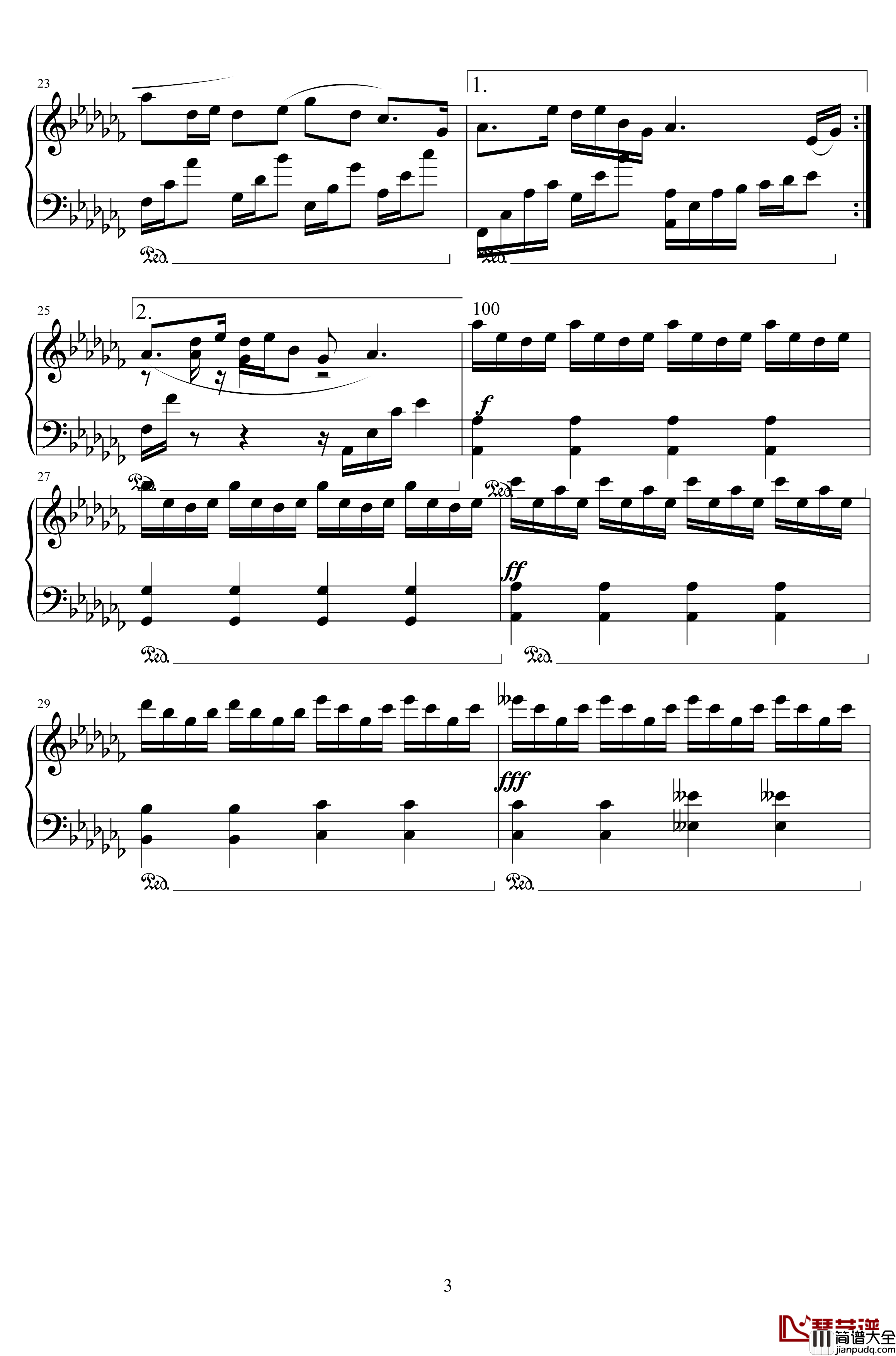 镜钢琴谱_于朦胧