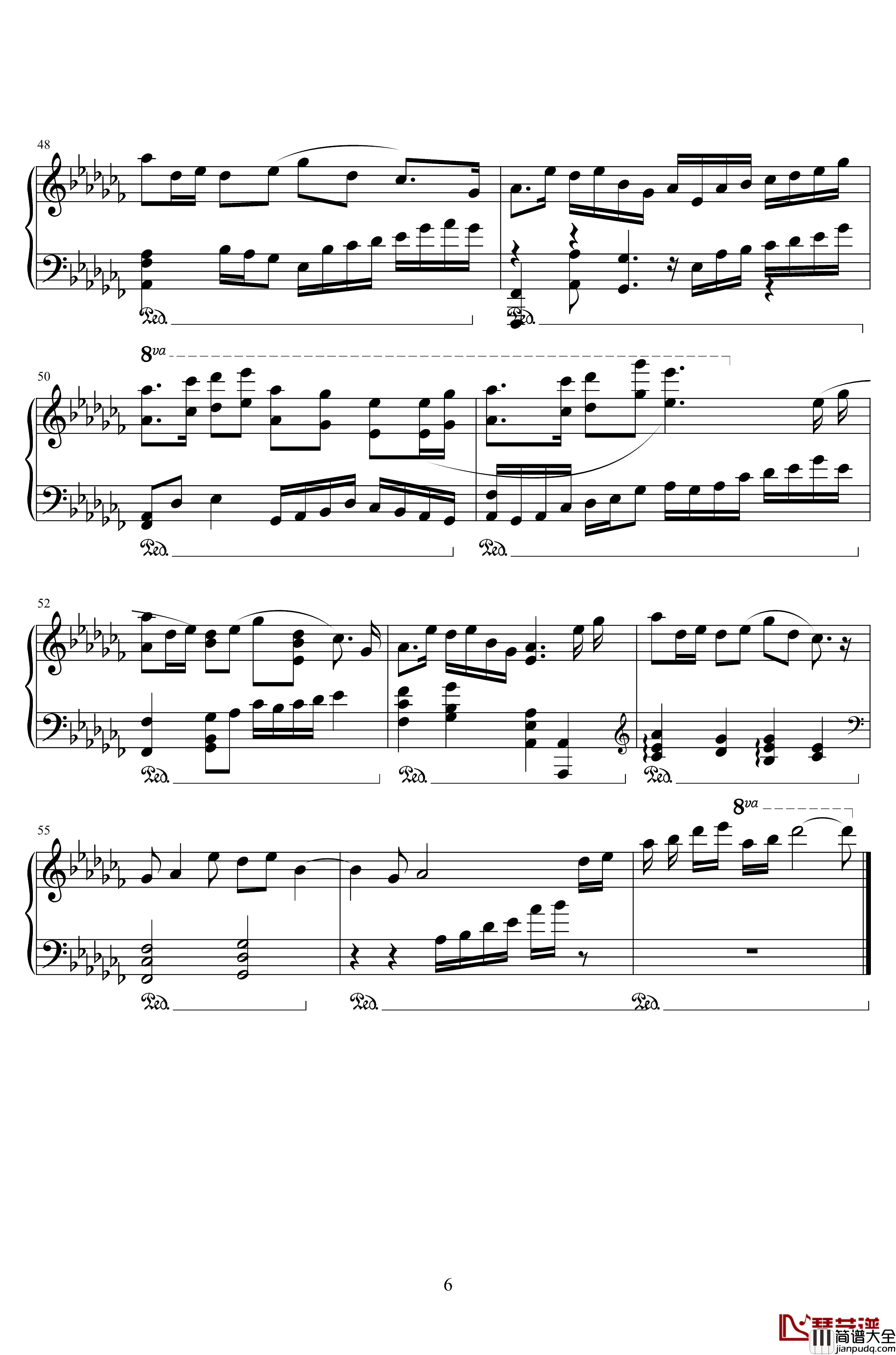 镜钢琴谱_于朦胧