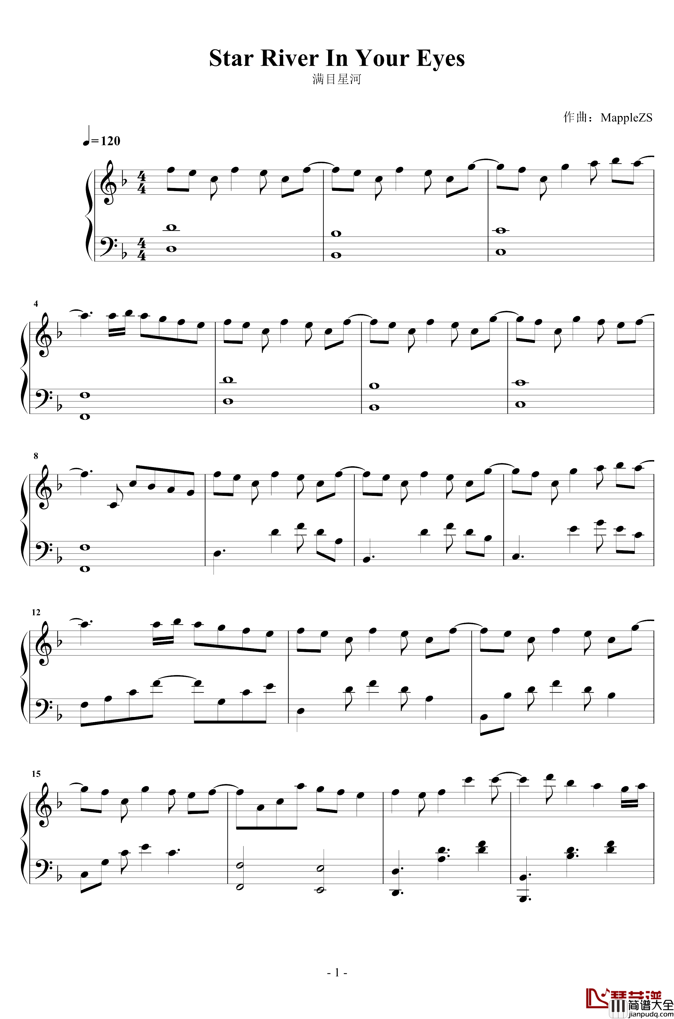 Star_River_In_Your_Eyes钢琴谱_MappleZS