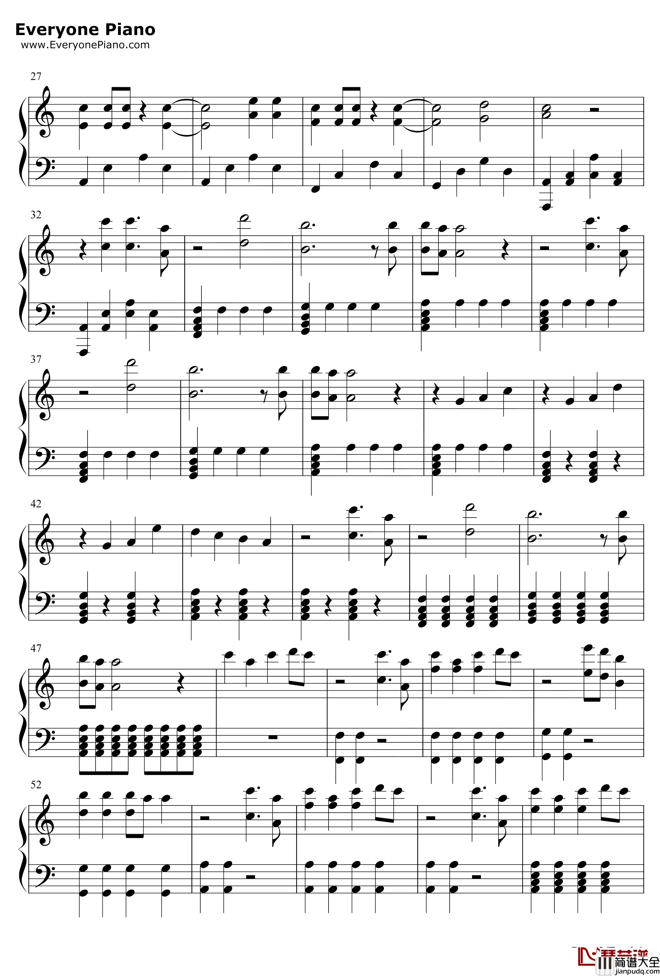 Back_to_Beautiful钢琴谱_SofiaCarsonAlanWalker