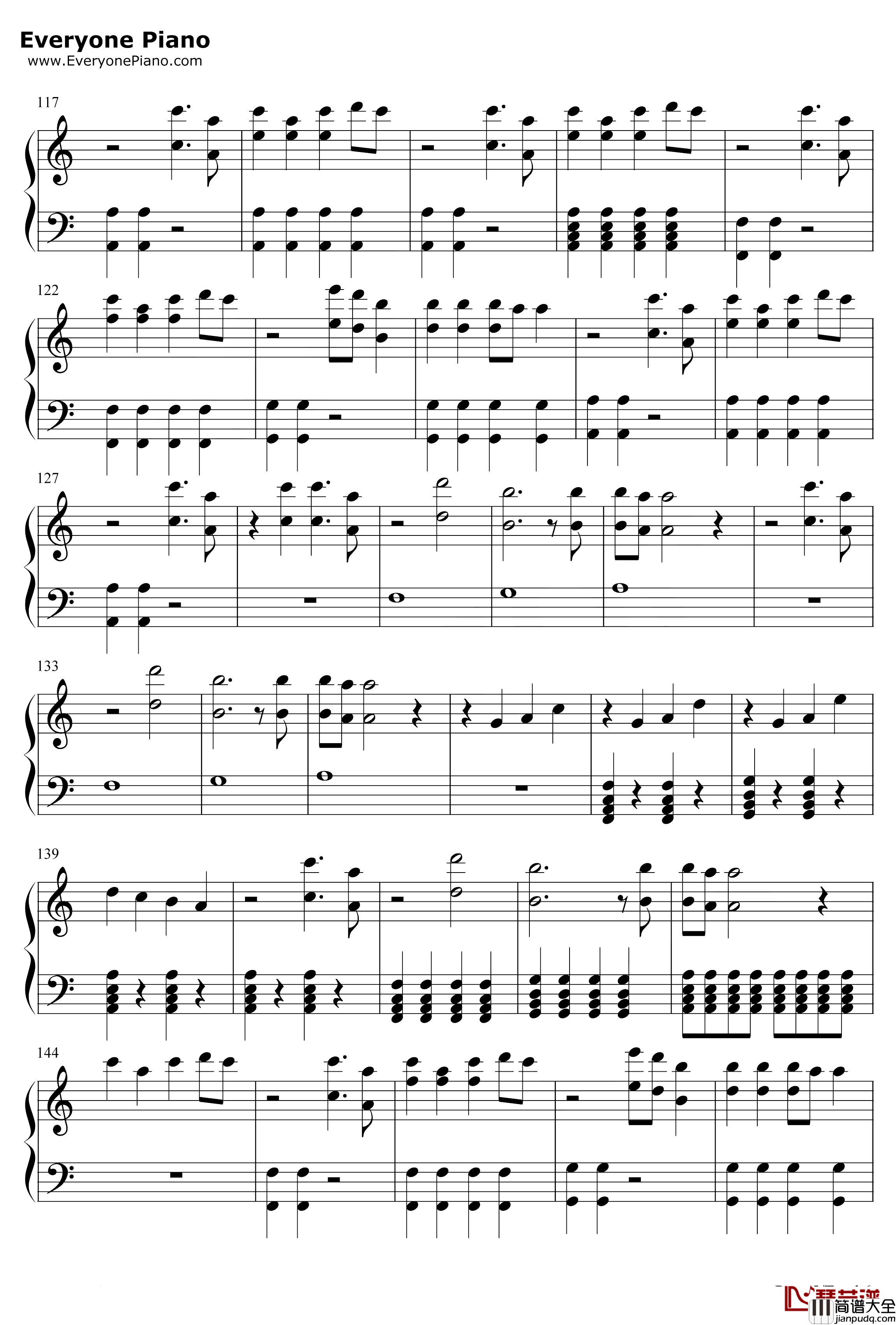 Back_to_Beautiful钢琴谱_SofiaCarsonAlanWalker