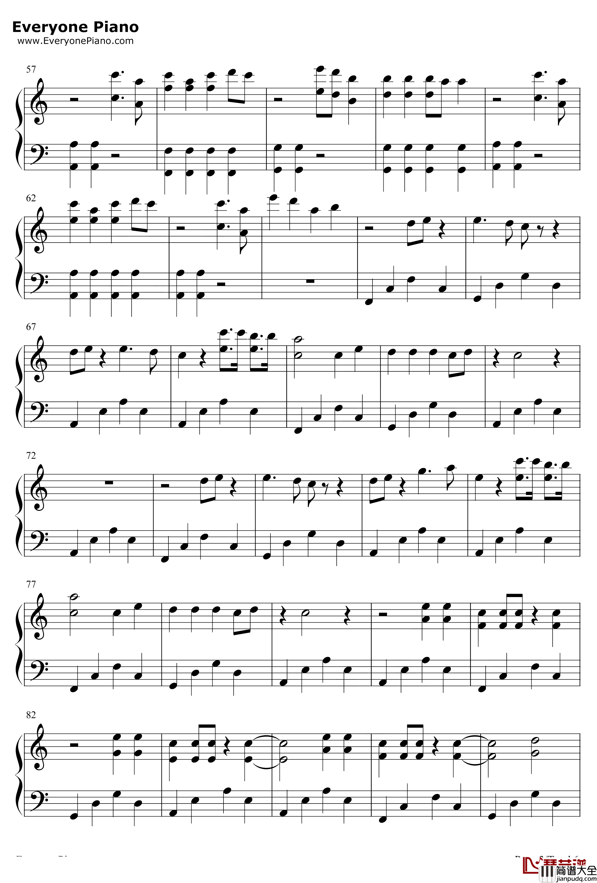 Back_to_Beautiful钢琴谱_SofiaCarsonAlanWalker