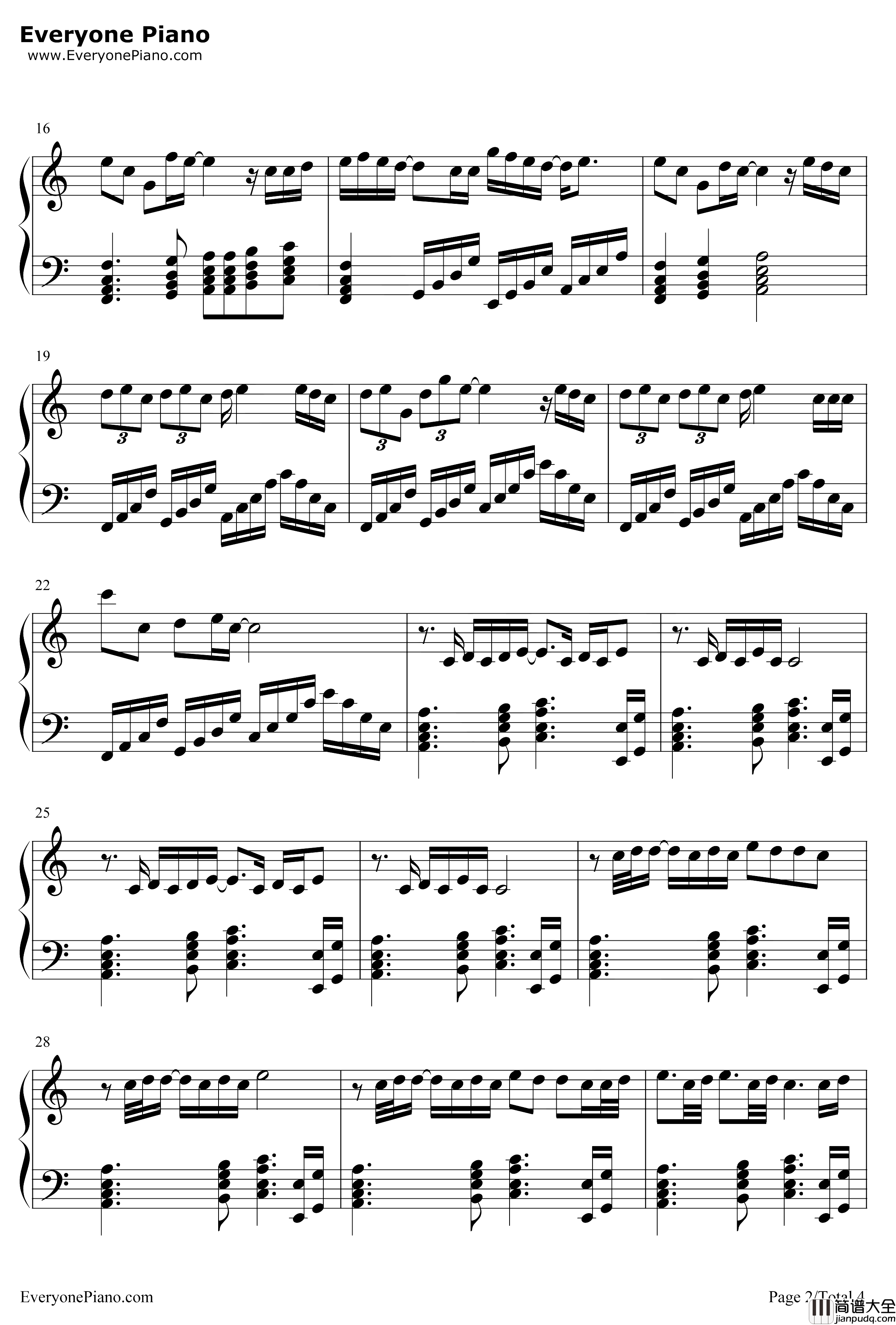 第一次告白钢琴谱_TFBOYS_TFBOYS六周年无限宠粉