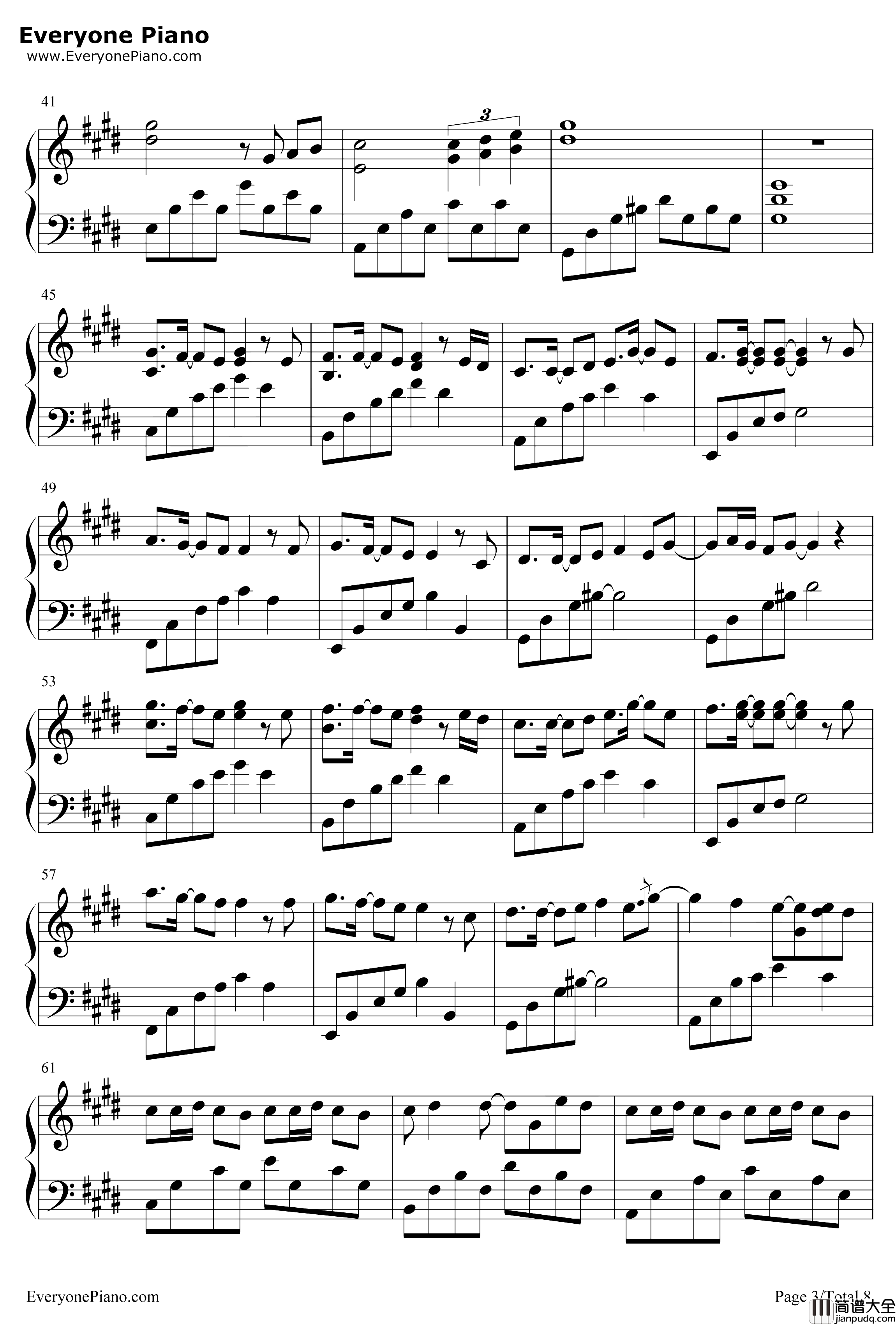 生生世世爱钢琴谱_吴雨霏_仙剑奇侠传3主题曲