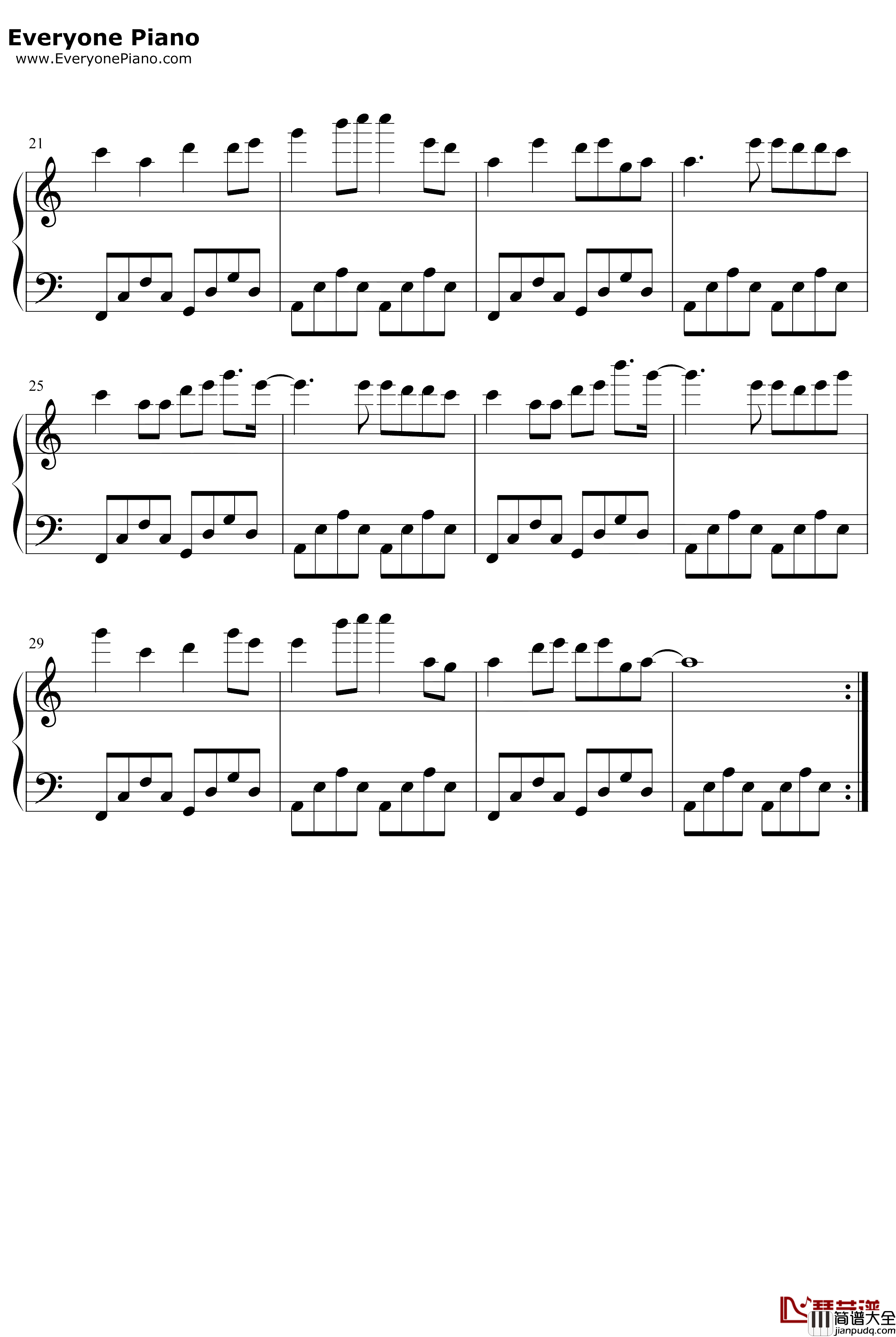 把孤独当作晚餐钢琴谱_画词戏子_却难以下咽_想死却又不敢_抖音热歌