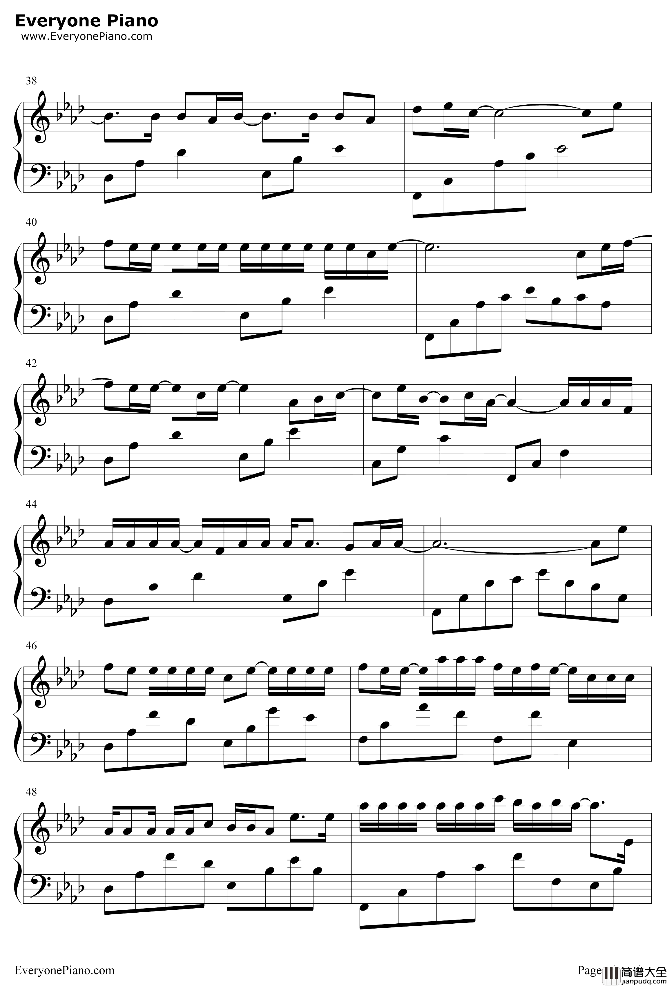 僕が死のうと思ったのは钢琴谱_中岛美嘉_曾经我也想过一了百了