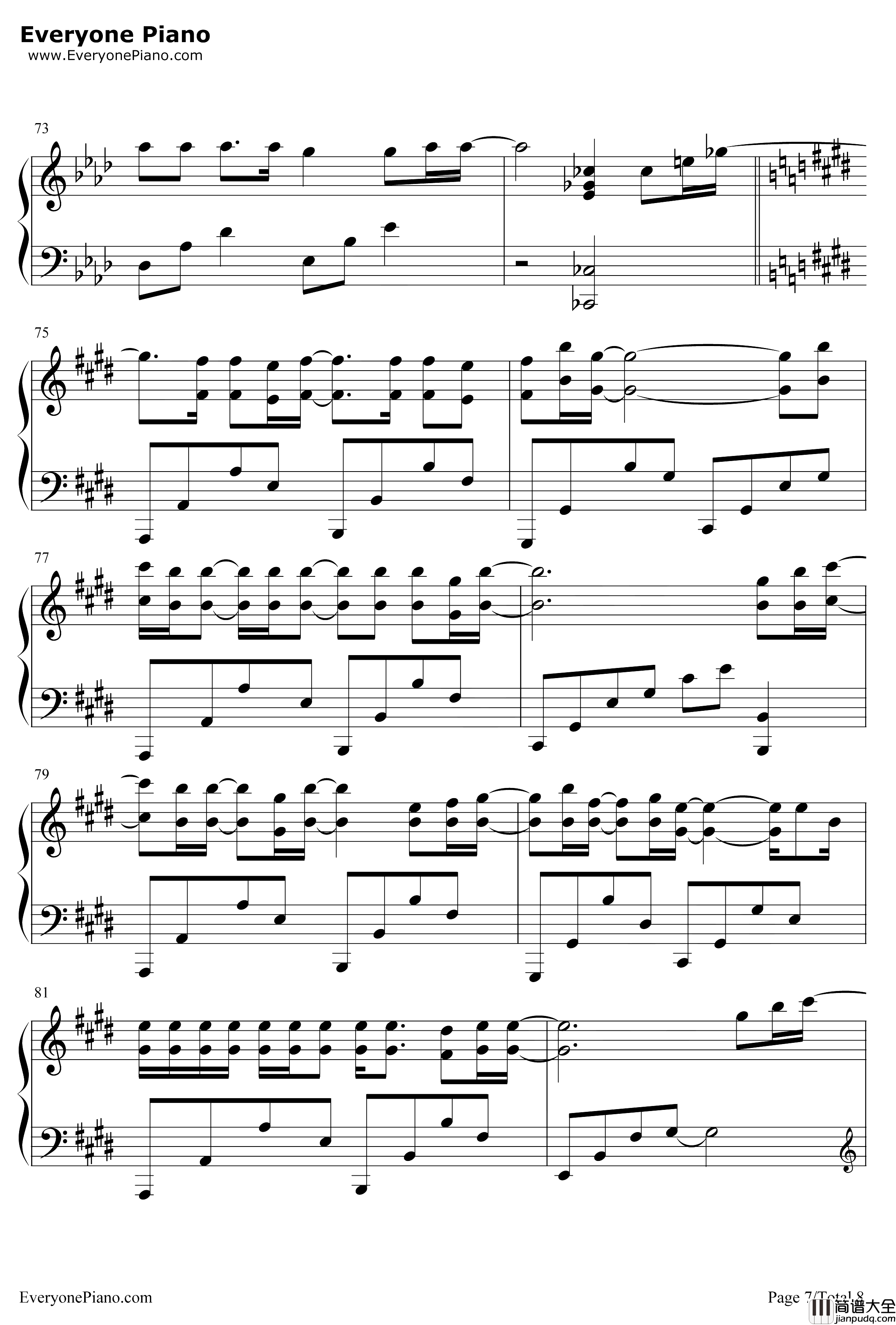 僕が死のうと思ったのは钢琴谱_中岛美嘉_曾经我也想过一了百了