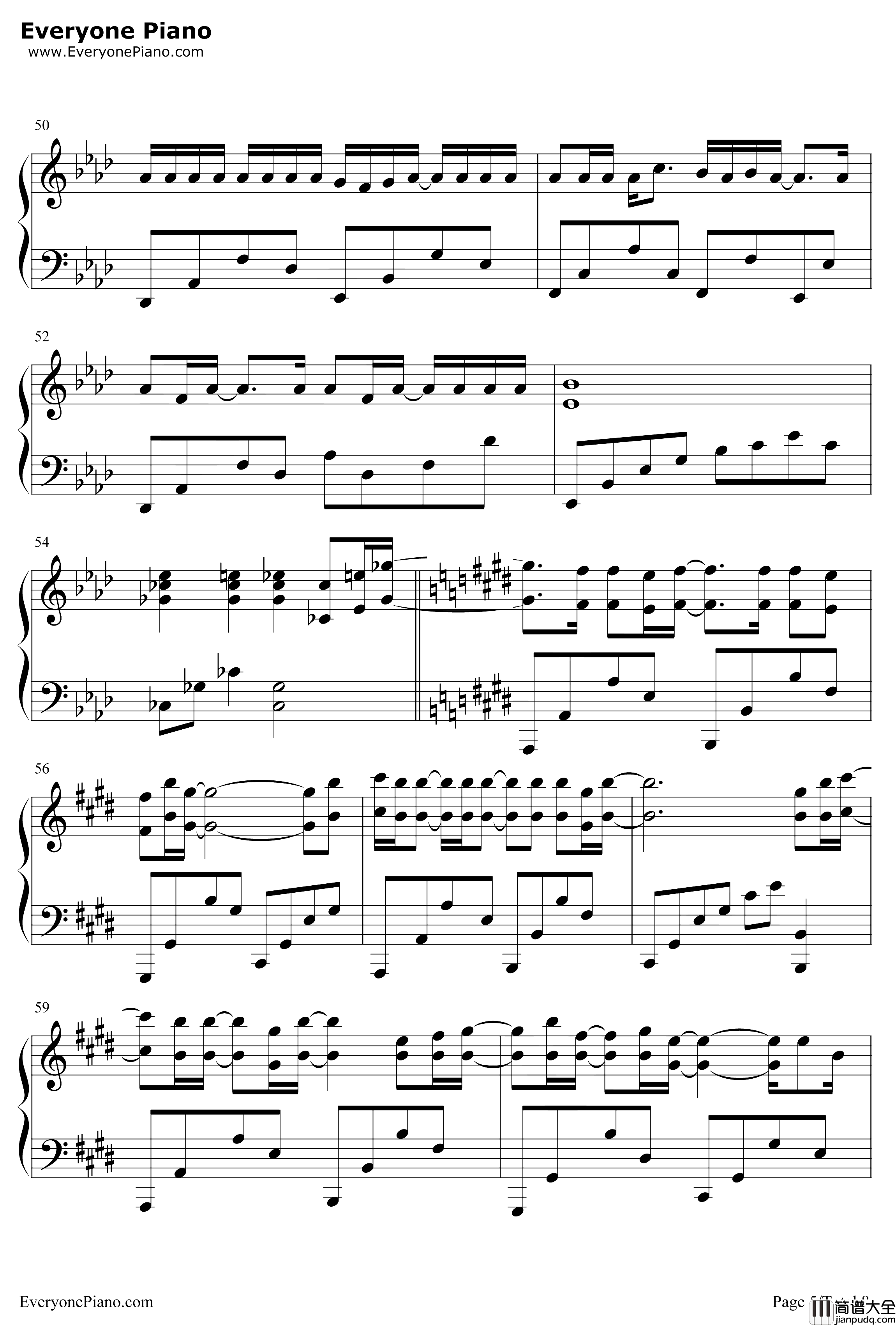 僕が死のうと思ったのは钢琴谱_中岛美嘉_曾经我也想过一了百了