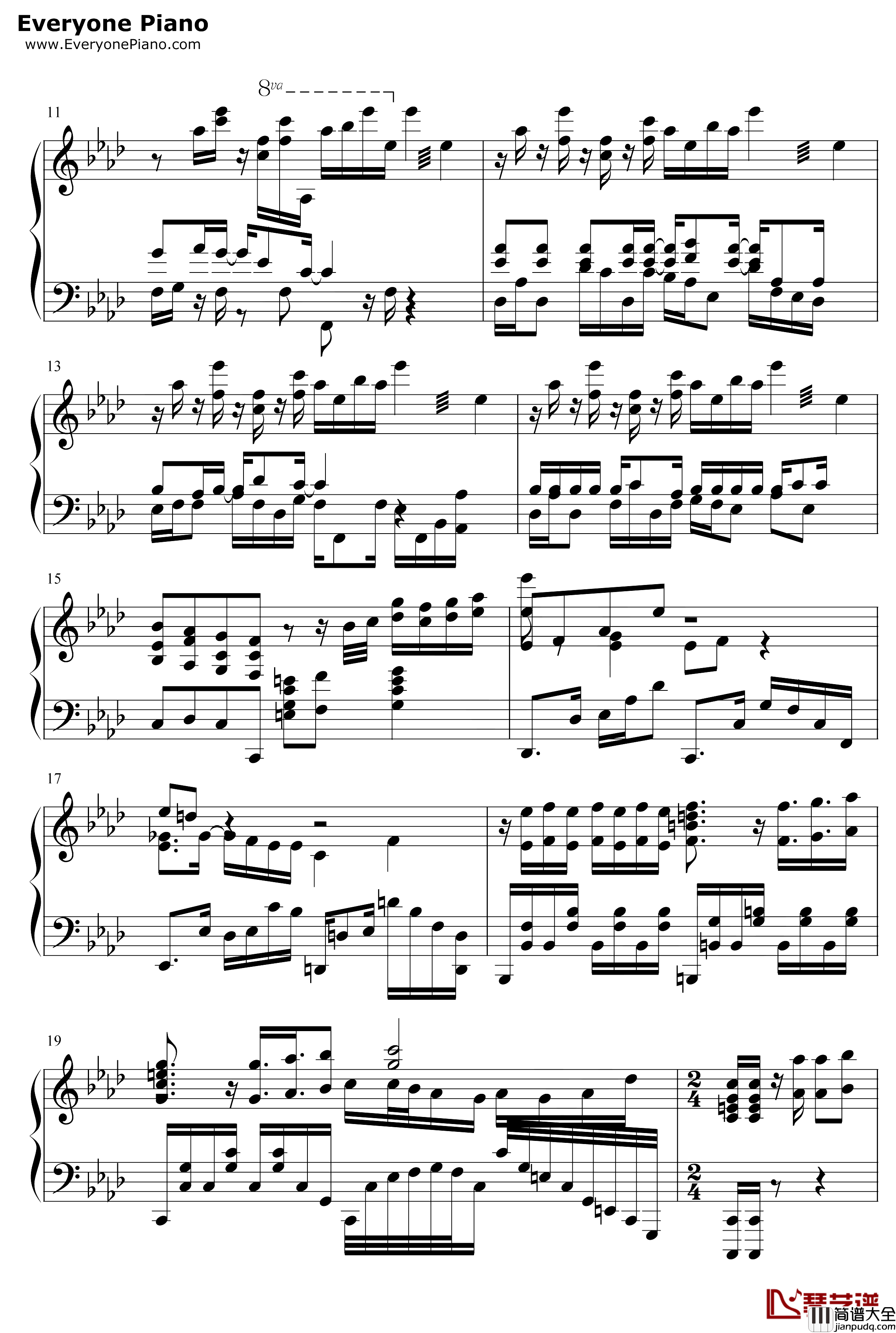 Resister钢琴谱_ASCA_刀剑神域AlicizationOP2