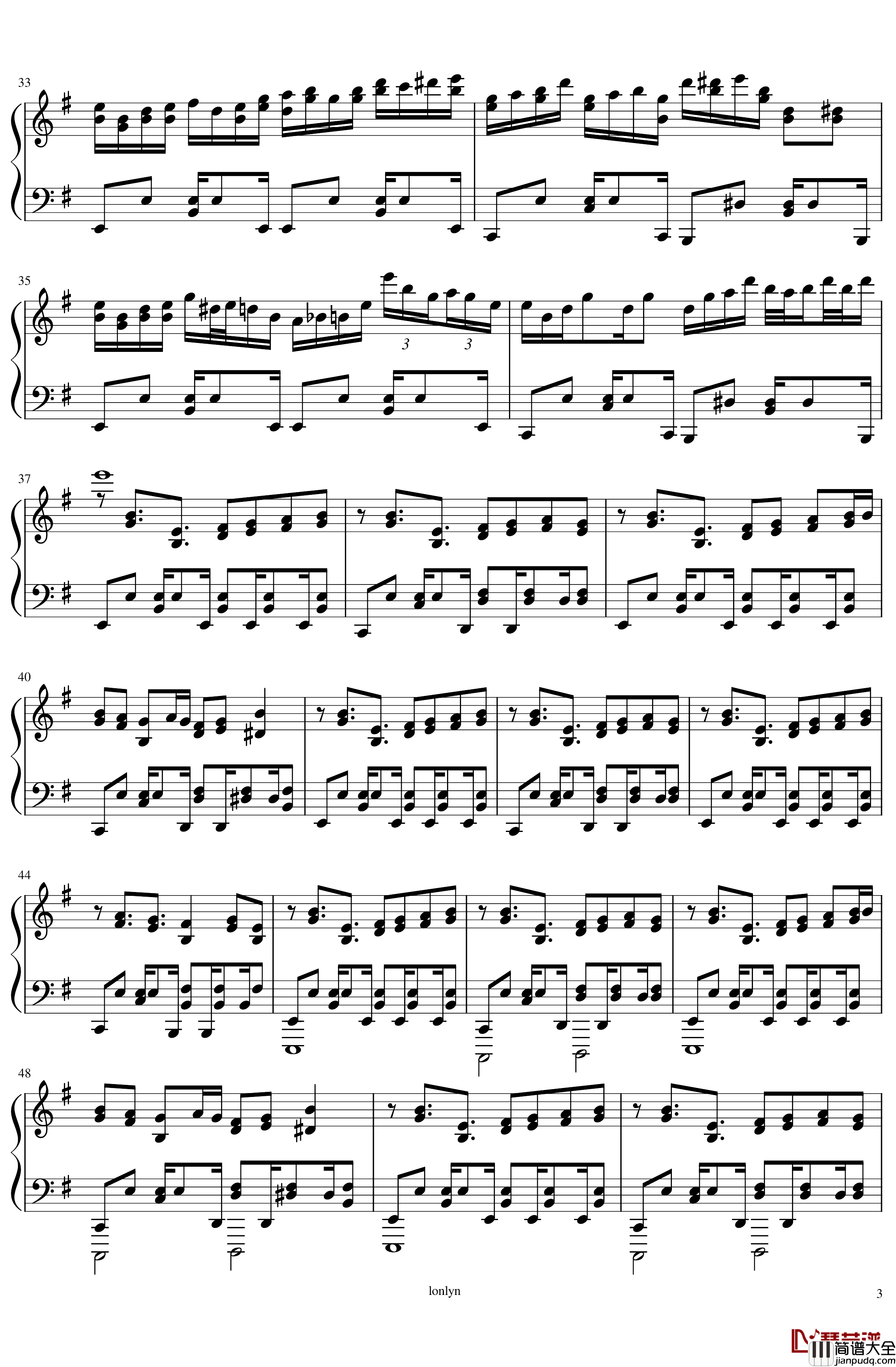 达拉崩吧钢琴谱_ilem