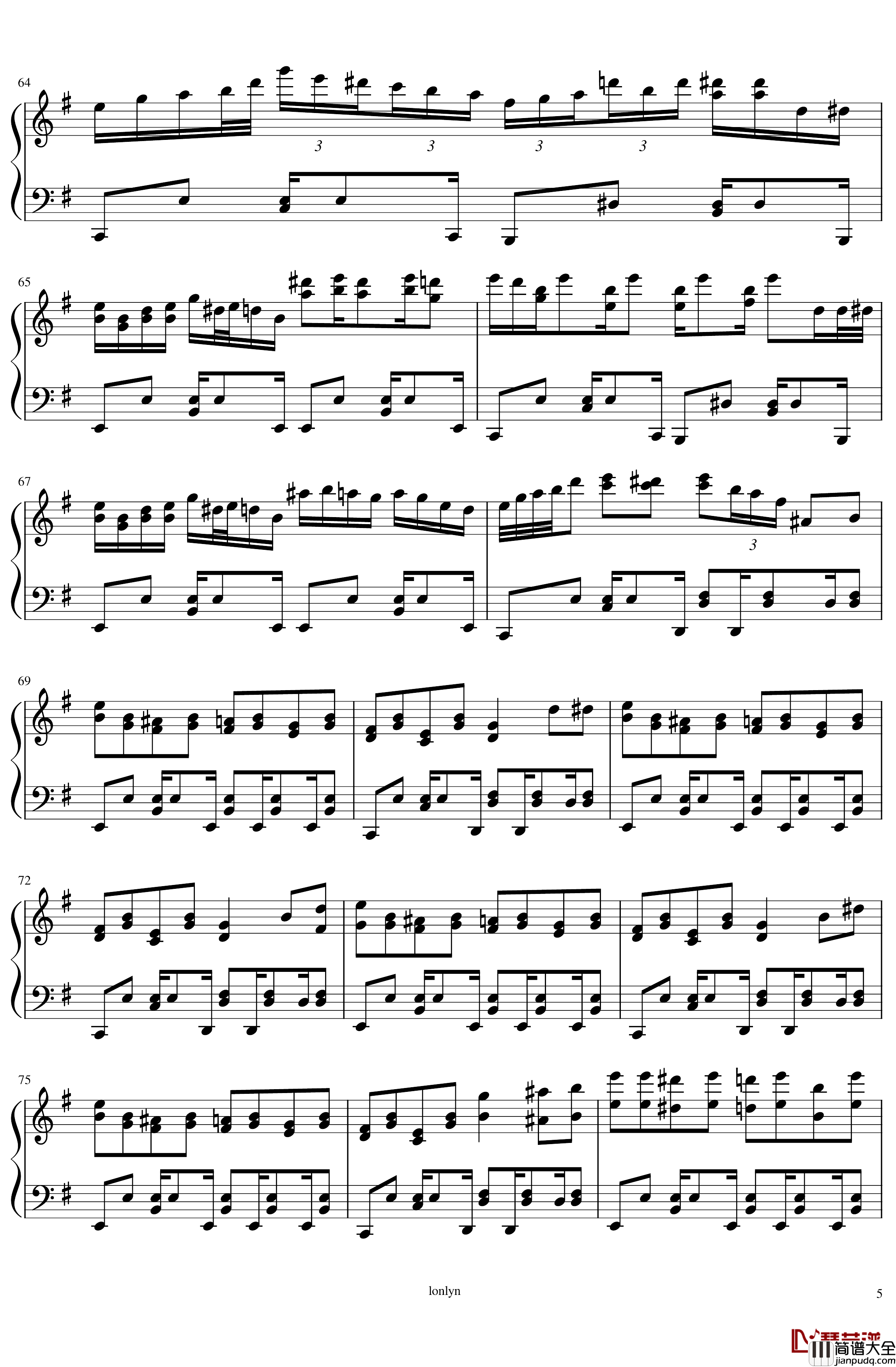 达拉崩吧钢琴谱_ilem