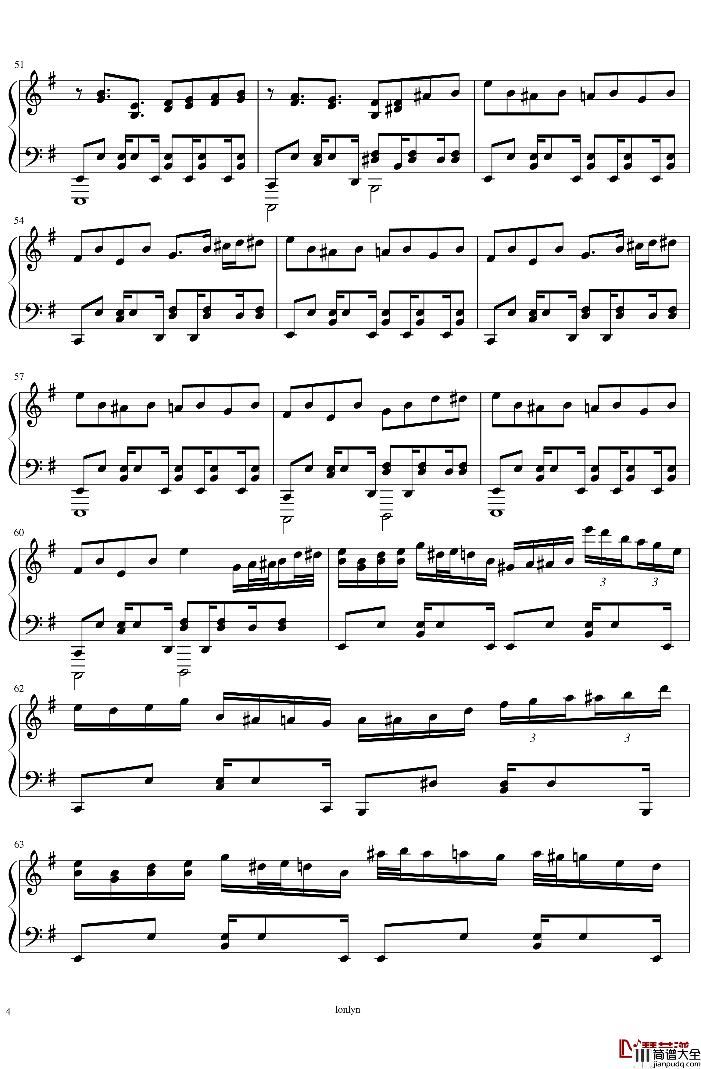 达拉崩吧钢琴谱_ilem