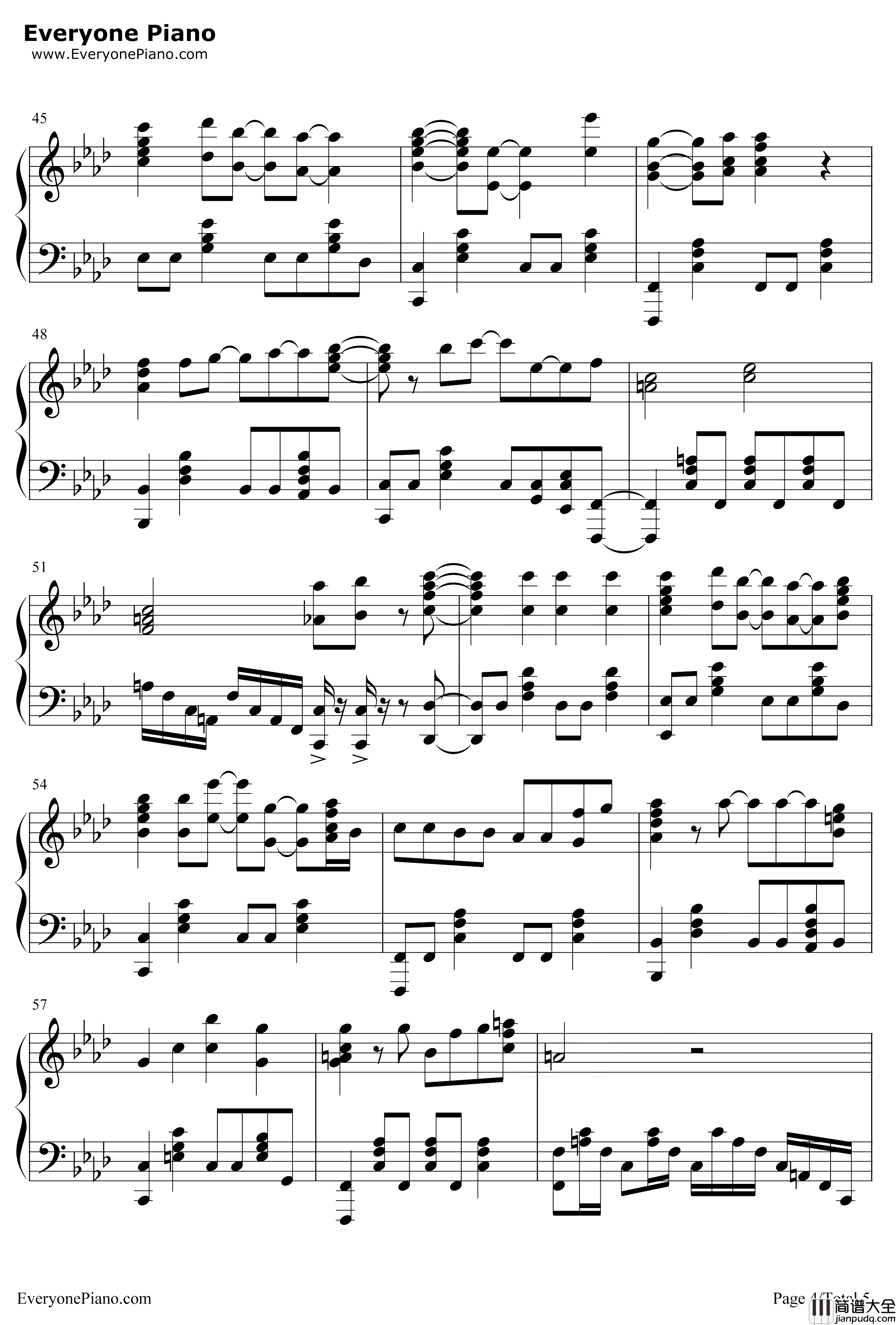 月を追う真夜中钢琴谱_蓝井艾露_满月之战OP_GranbelmOP