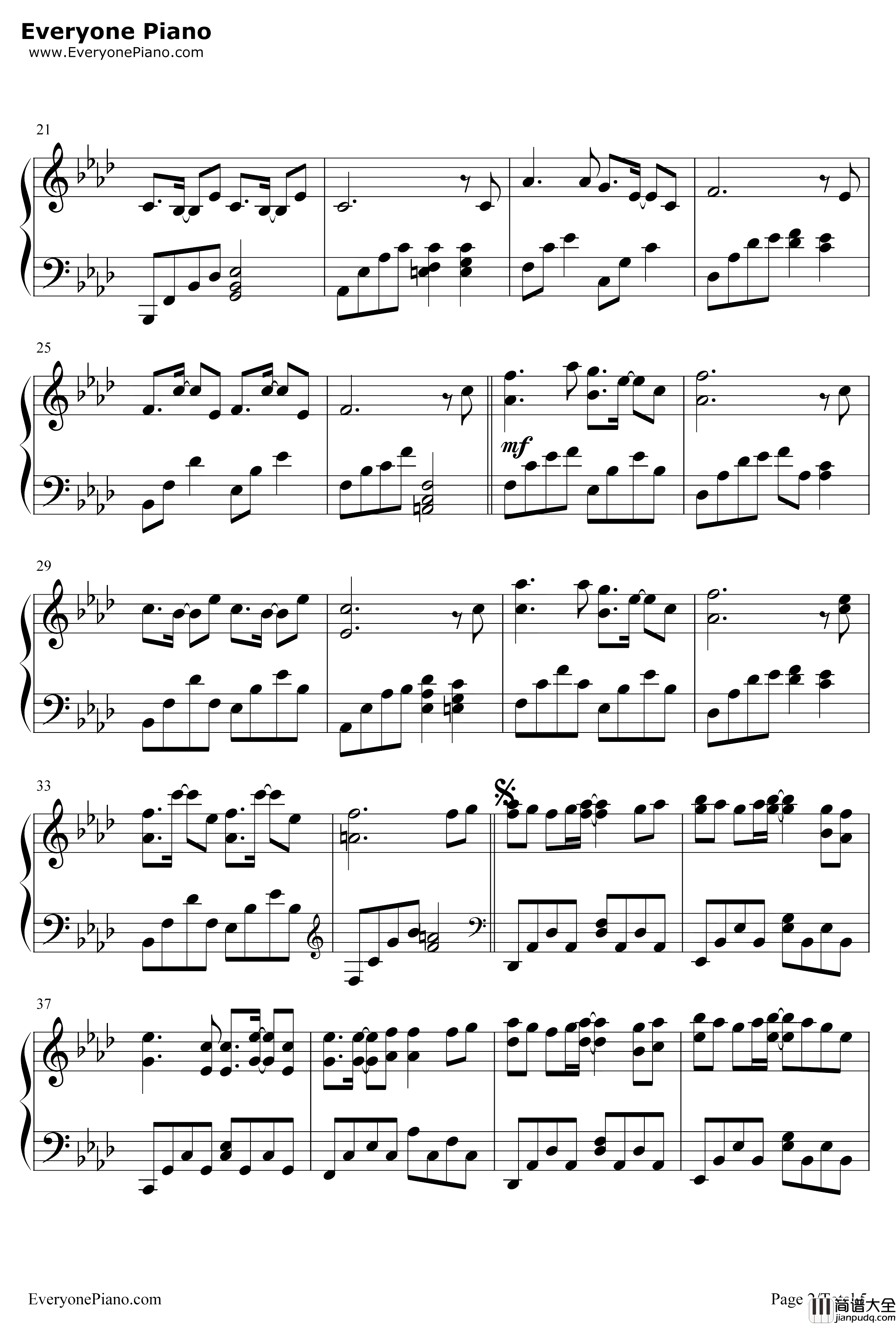 胧月钢琴谱_初音未来_完整版