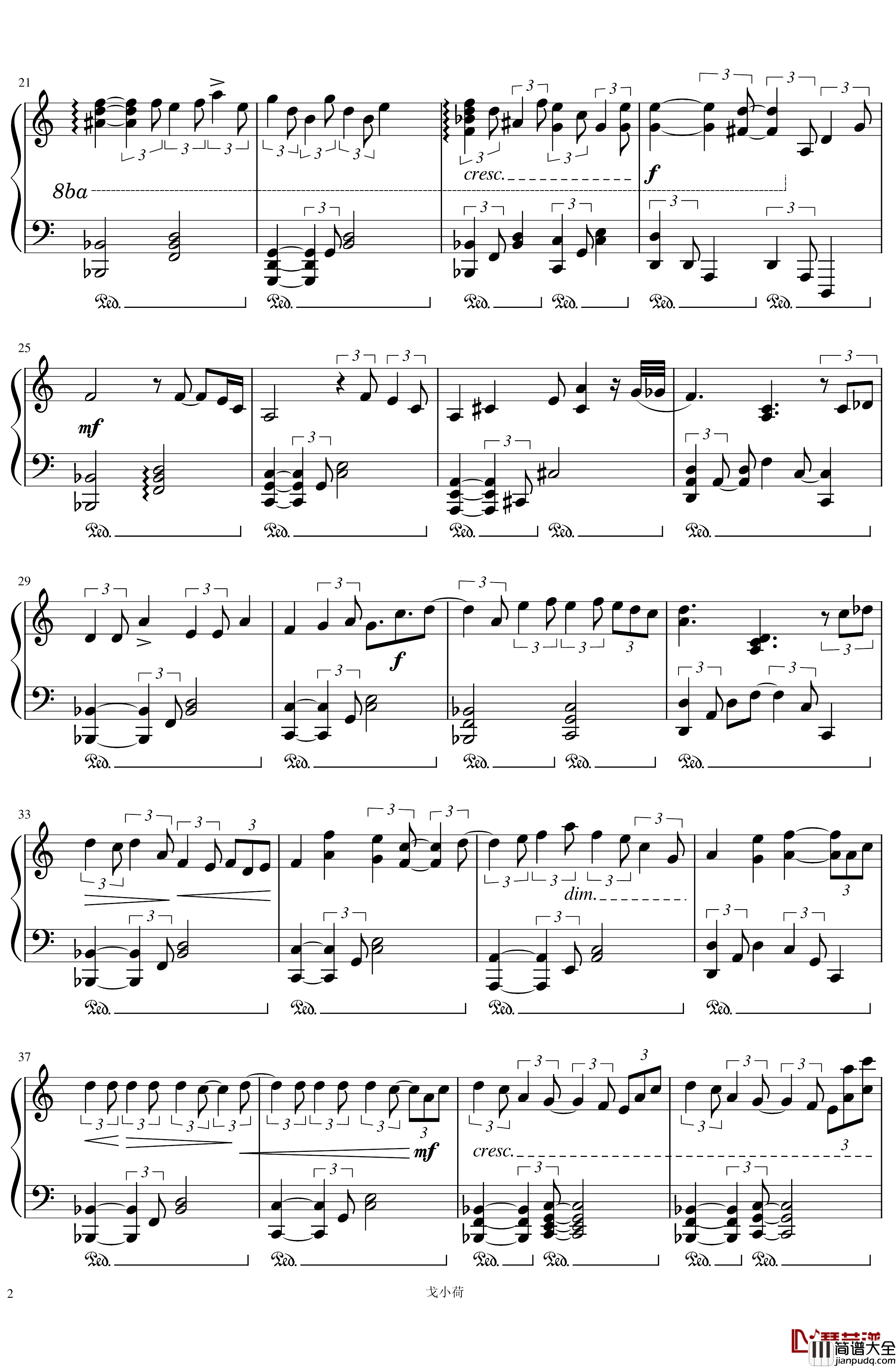 东方组曲连弹_2019「東方の曲をメドレーにして弾いてみた_/_幻想遊戯＜雅＞3」钢琴谱_触手猴