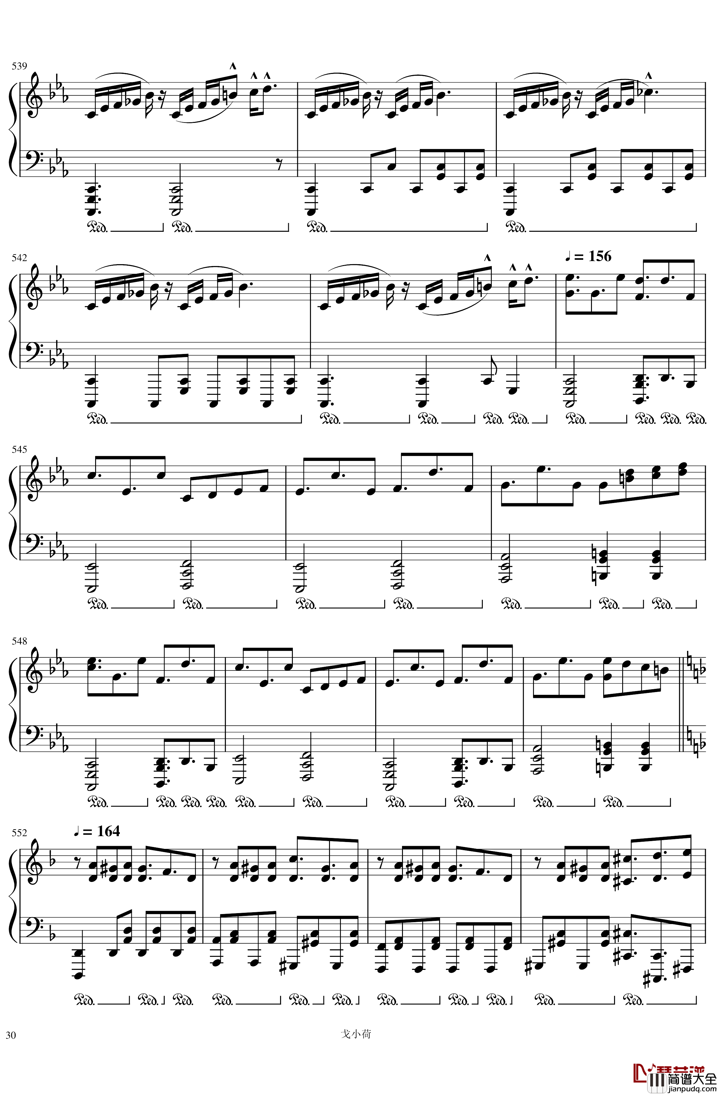 东方组曲连弹_2019「東方の曲をメドレーにして弾いてみた_/_幻想遊戯＜雅＞3」钢琴谱_触手猴