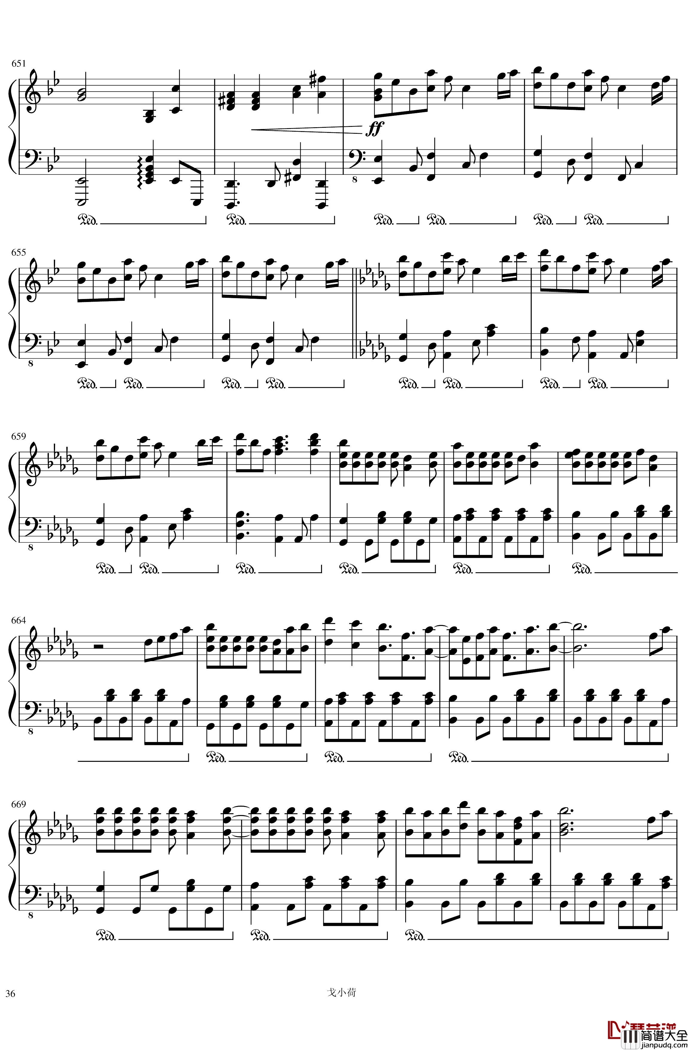 东方组曲连弹_2019「東方の曲をメドレーにして弾いてみた_/_幻想遊戯＜雅＞3」钢琴谱_触手猴