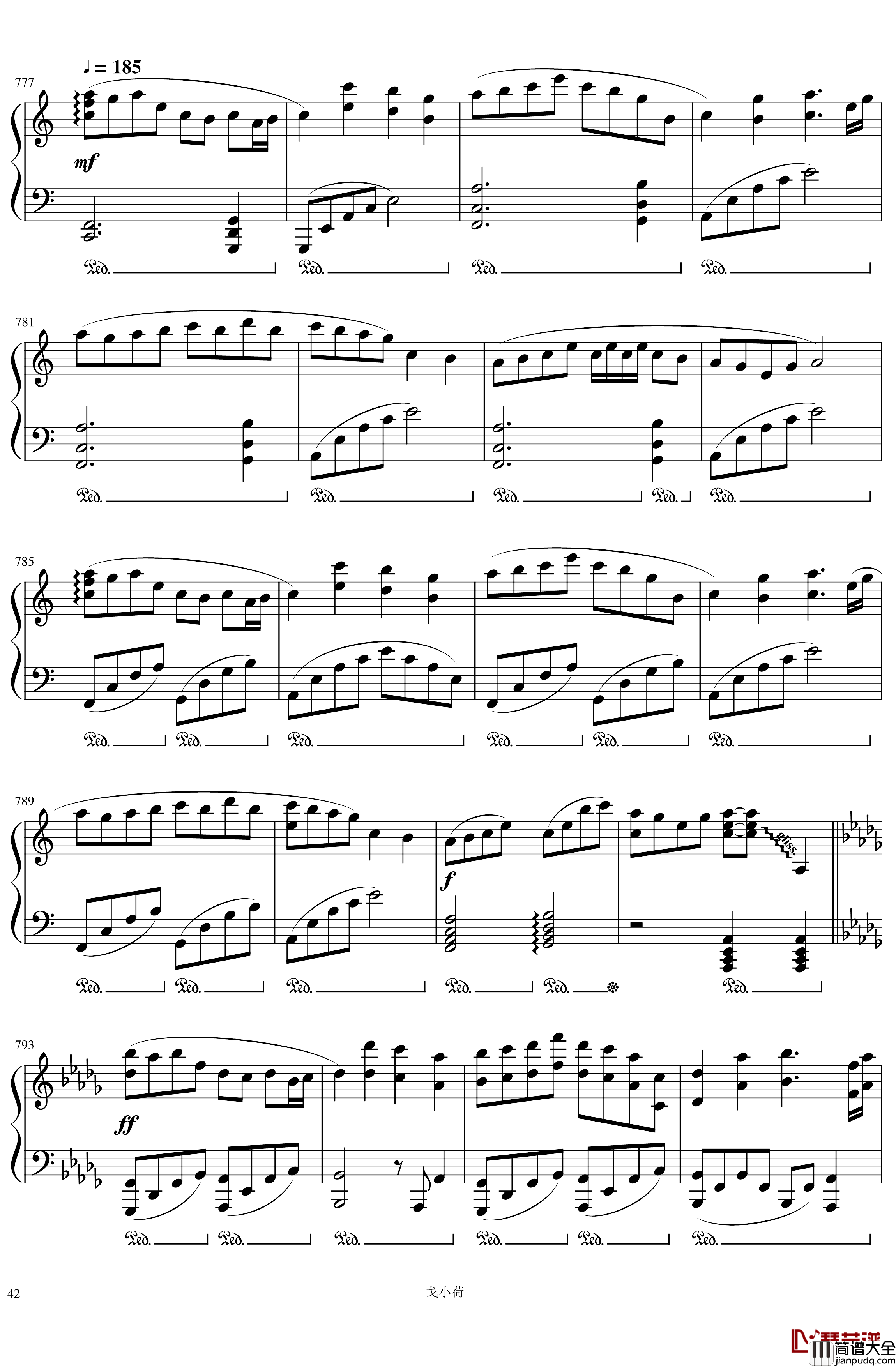 东方组曲连弹_2019「東方の曲をメドレーにして弾いてみた_/_幻想遊戯＜雅＞3」钢琴谱_触手猴