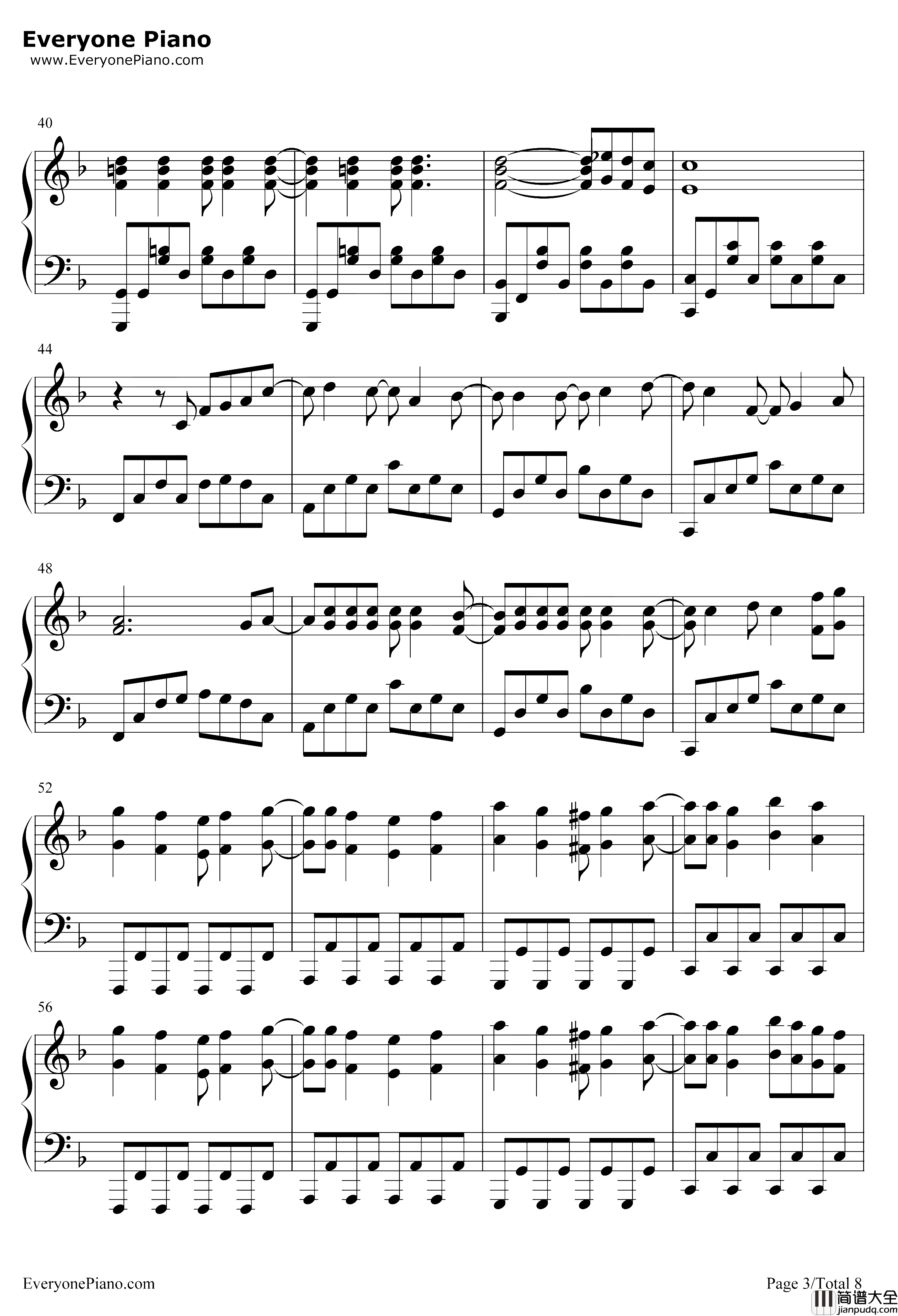 100万年の幸せ钢琴谱_桑田佳祐_樱桃小丸子ED