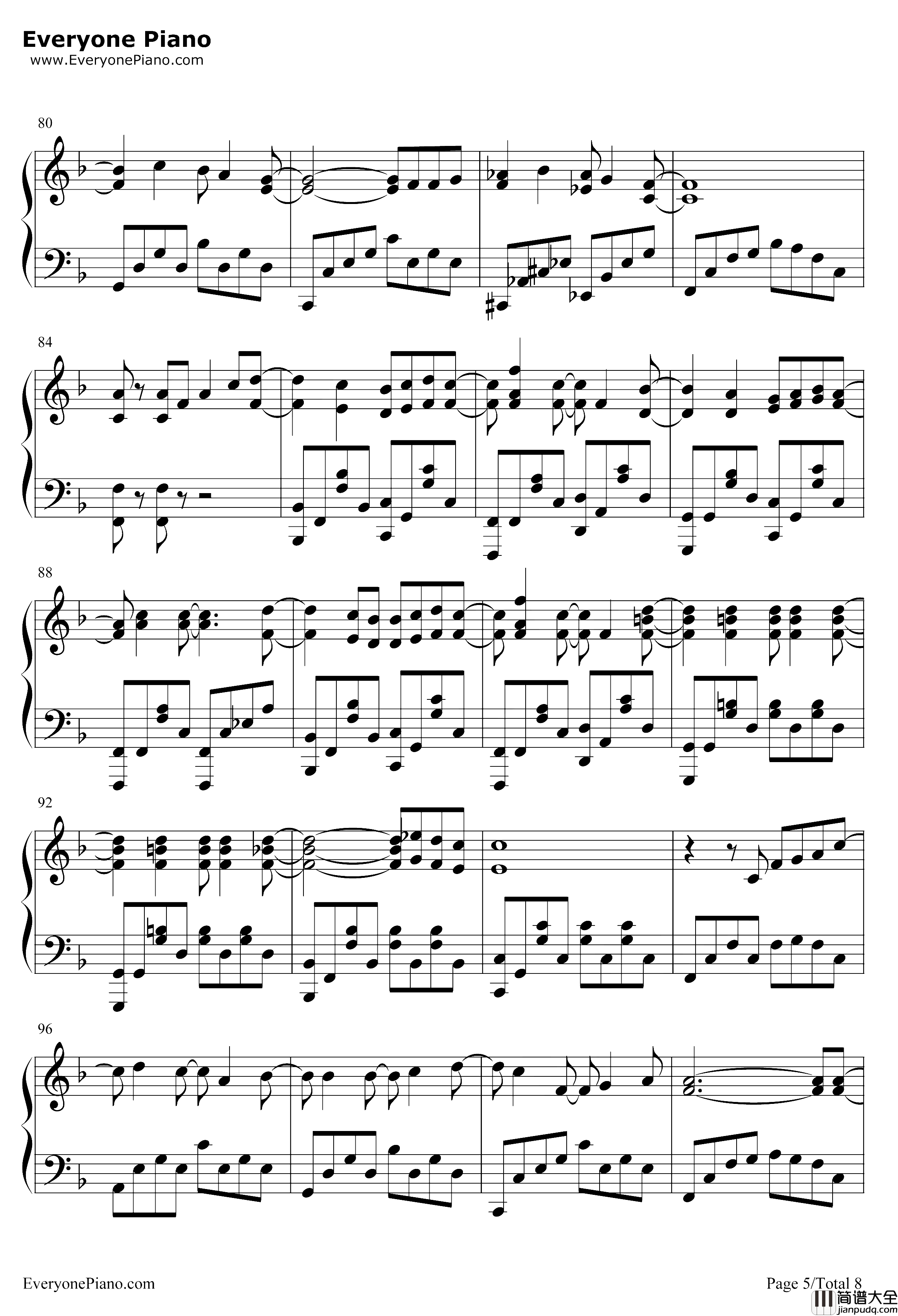 100万年の幸せ钢琴谱_桑田佳祐_樱桃小丸子ED