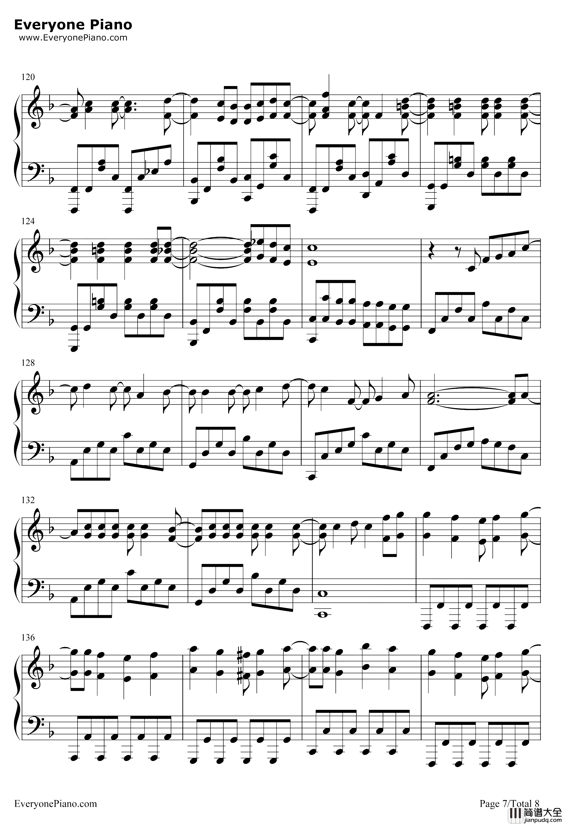 100万年の幸せ钢琴谱_桑田佳祐_樱桃小丸子ED