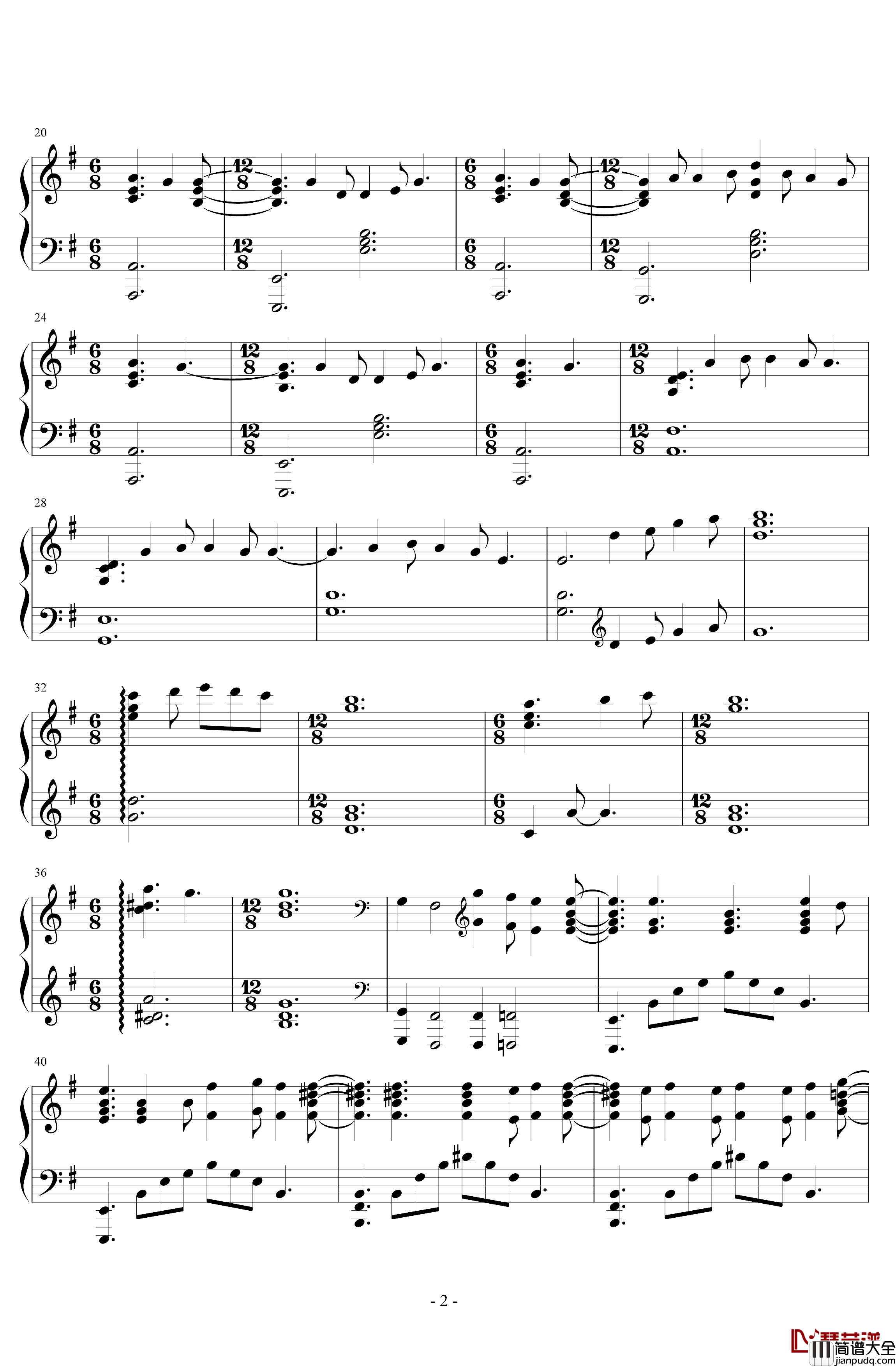 Nicolas_de_Angelis钢琴谱_镜中的安娜_中国名曲