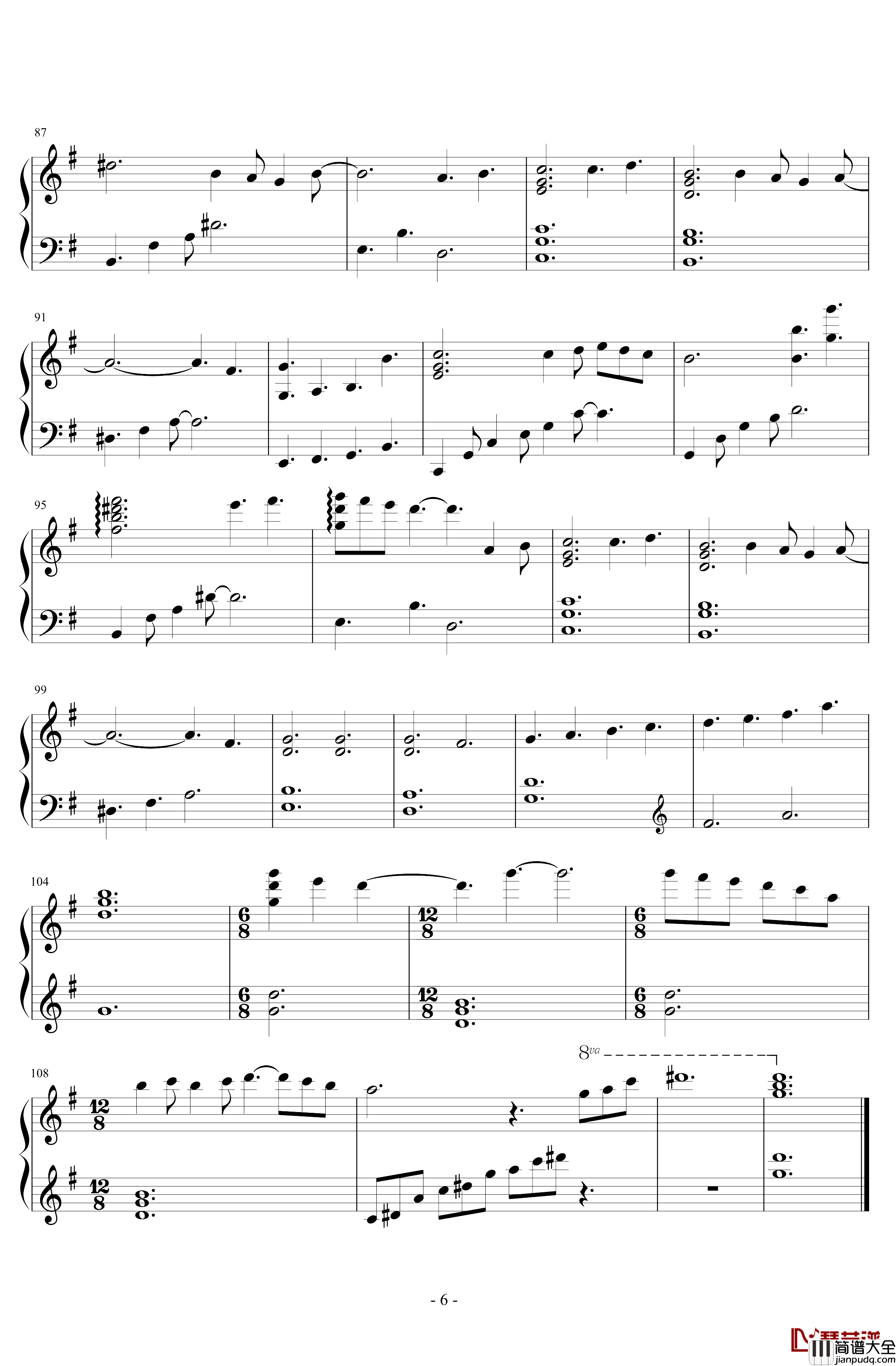 Nicolas_de_Angelis钢琴谱_镜中的安娜_中国名曲