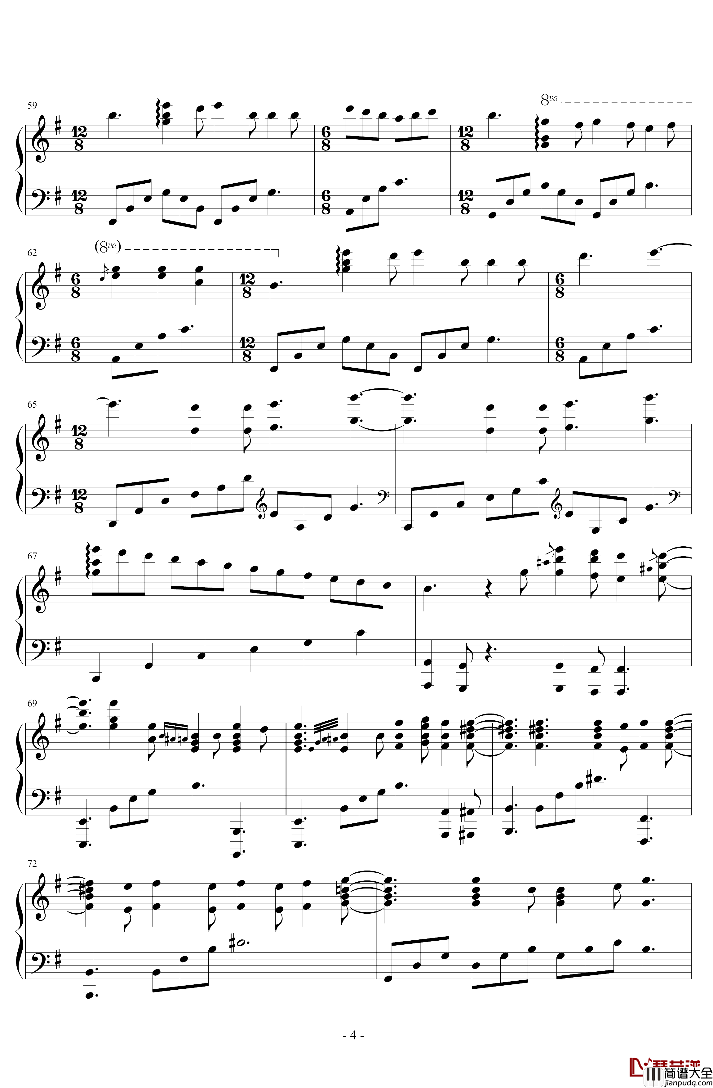 Nicolas_de_Angelis钢琴谱_镜中的安娜_中国名曲