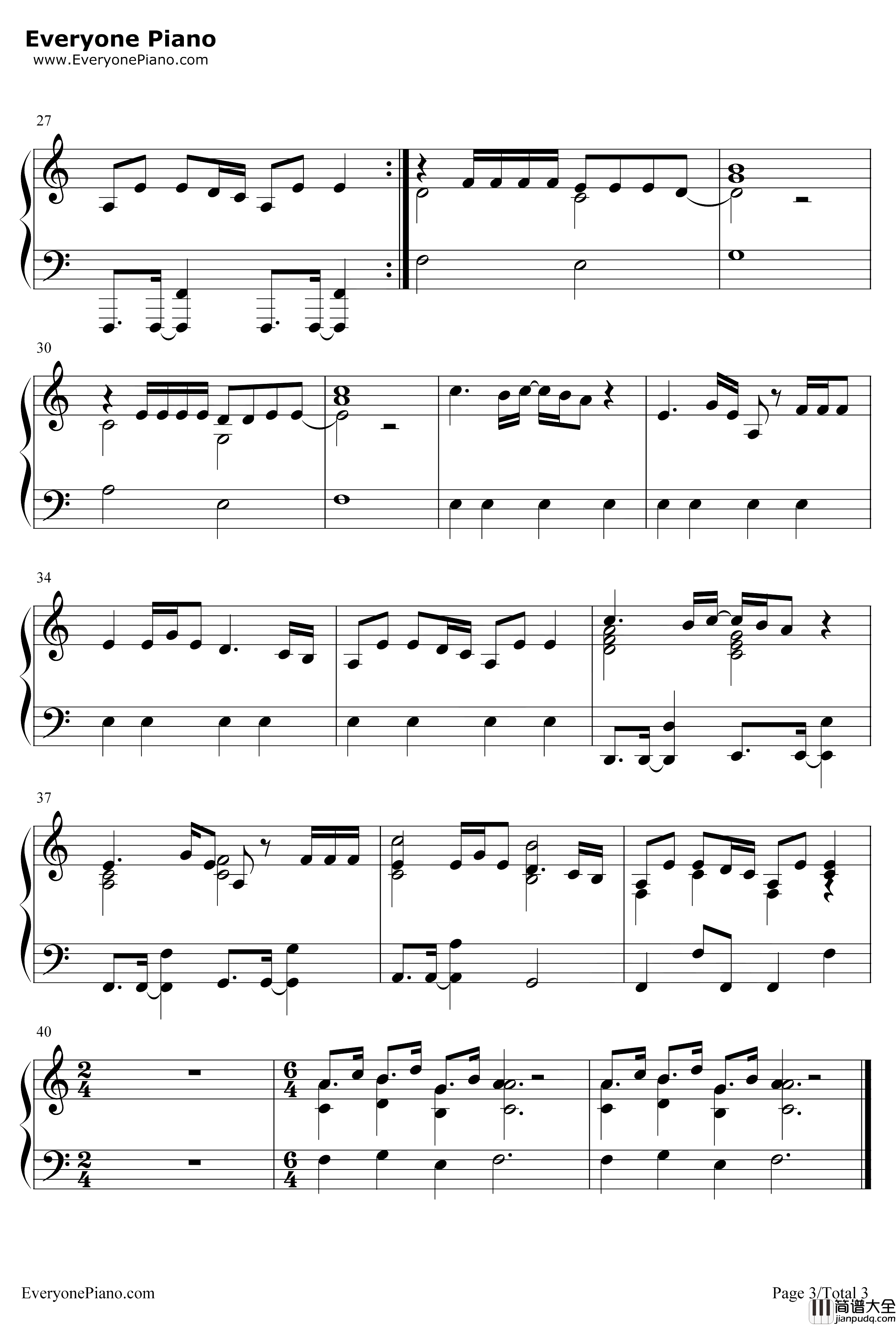 Arcade钢琴谱_DuncanLaurence_2019年欧洲歌唱大赛