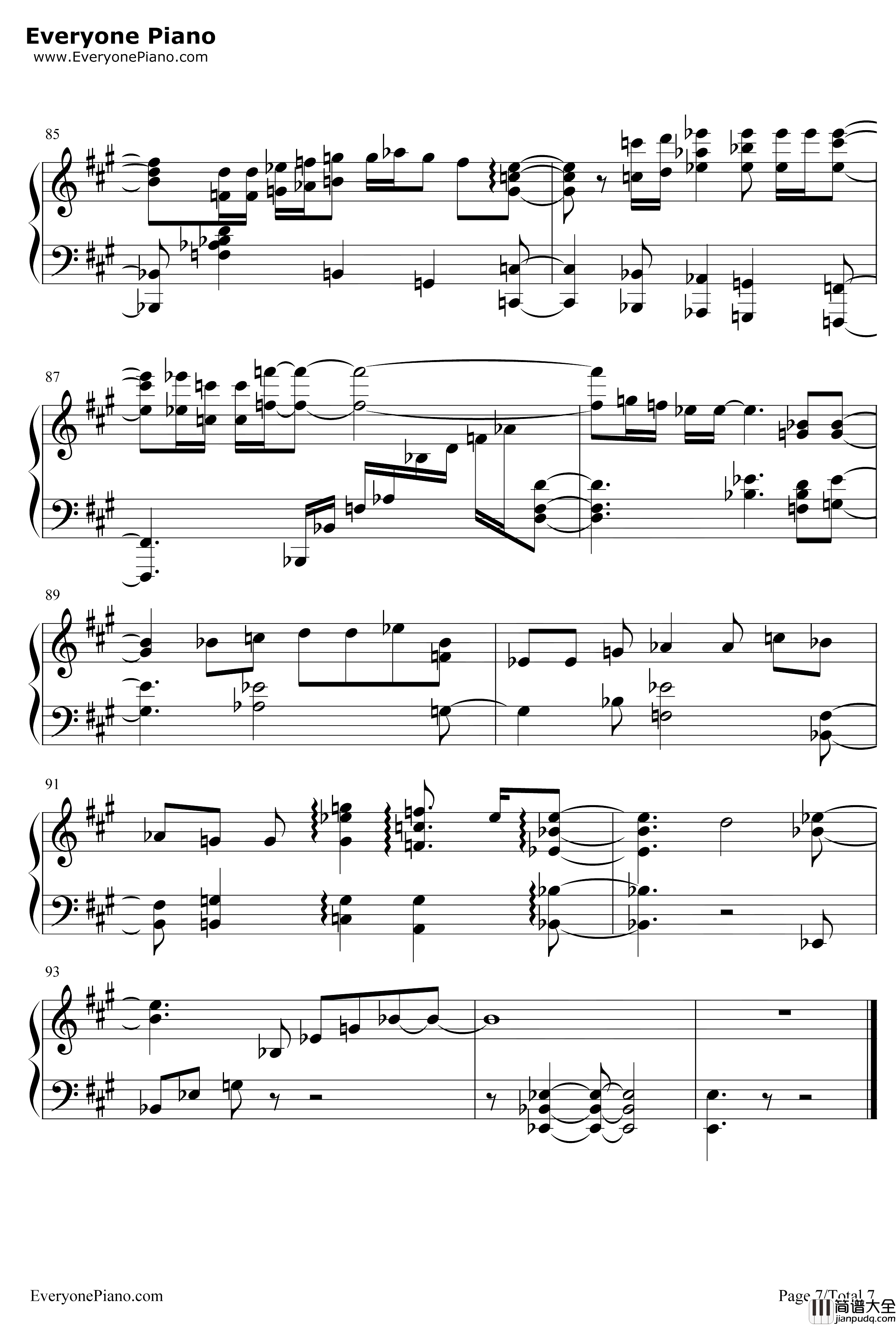 Once_in_a_While_Talk_of_The_Old_Days钢琴谱_加藤登纪子_红猪OST