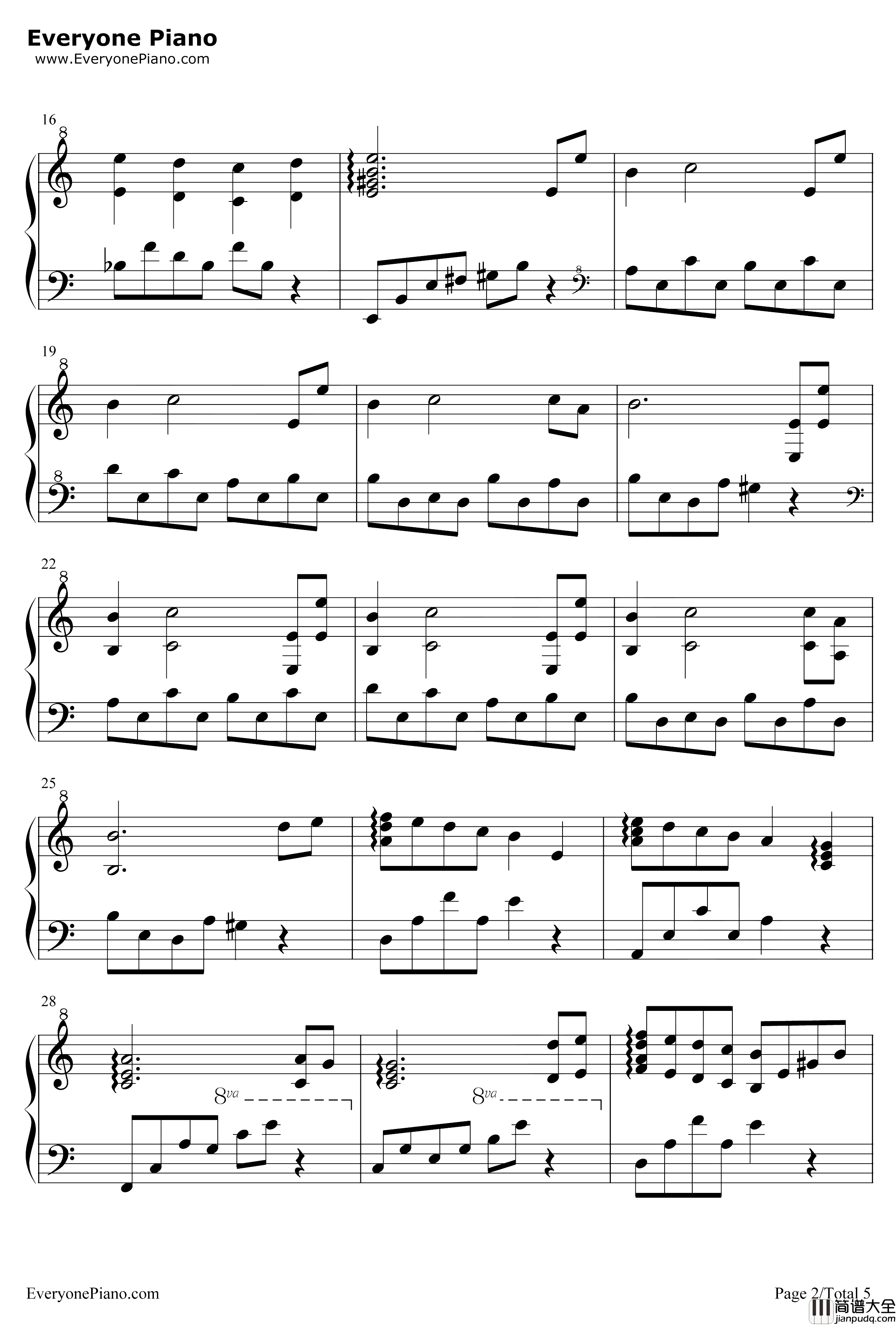 Princess_Of_The_Moon钢琴谱_班得瑞_月光仙子