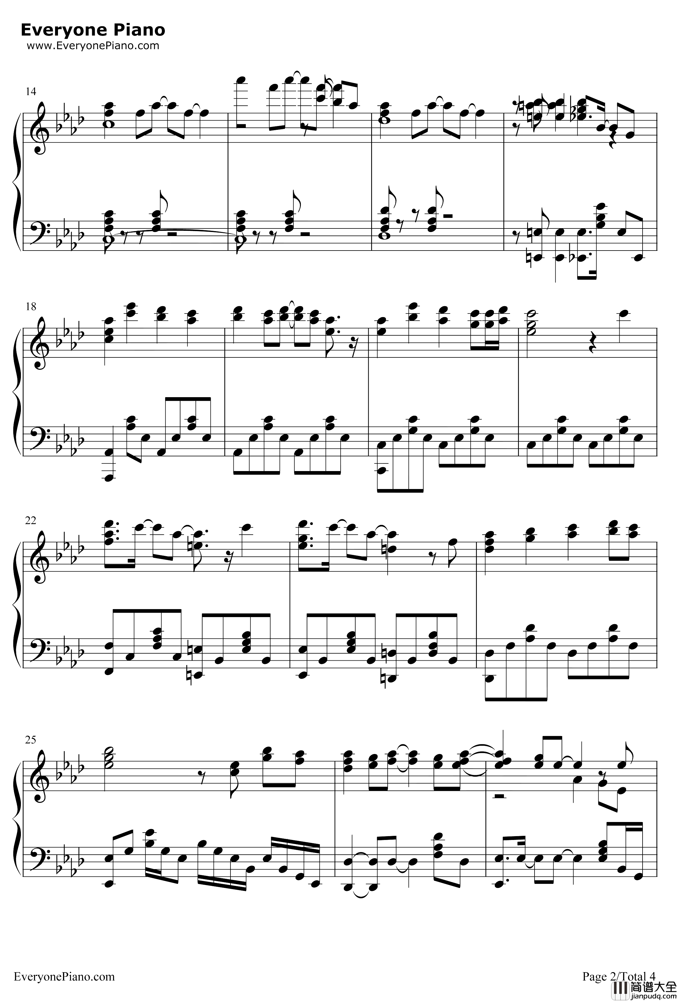 ダイスキ钢琴谱_大桥彩香_只要长得可爱即使是变态你也喜欢吗OP