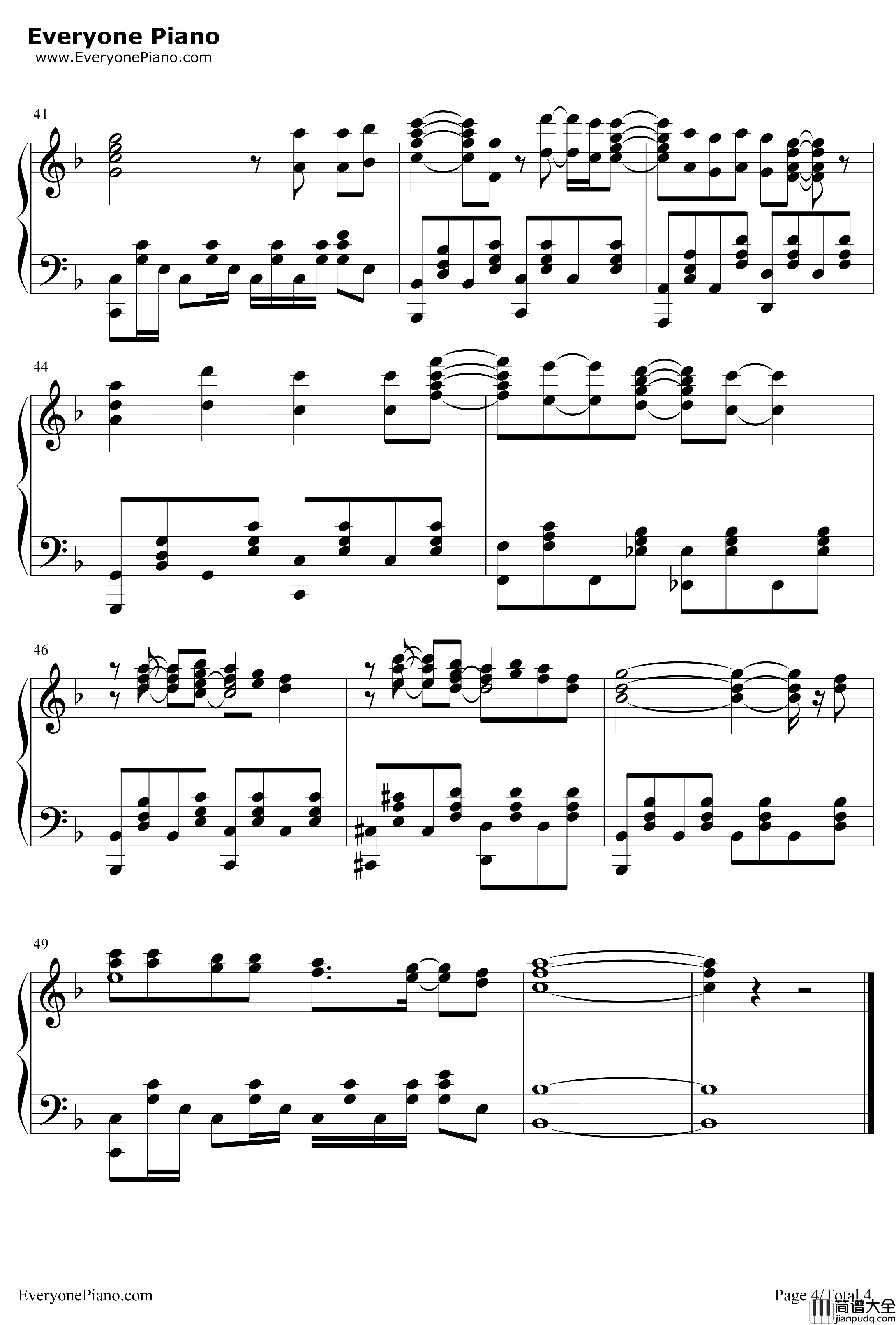 ダイスキ钢琴谱_大桥彩香_只要长得可爱即使是变态你也喜欢吗OP