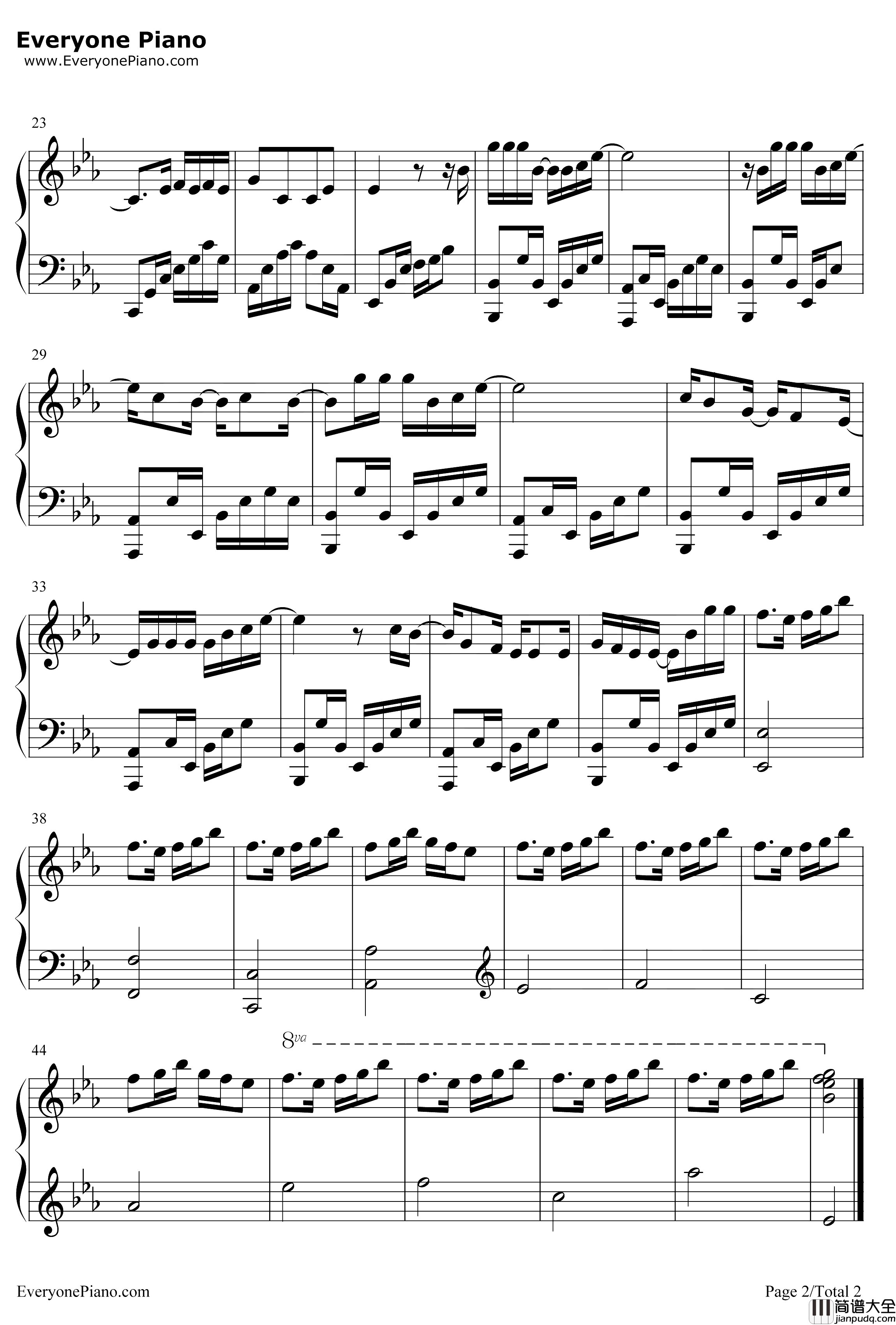 ルビー钢琴谱_大桥ちっぽけ_南无阿弥陀佛_莲台UTENA_ED