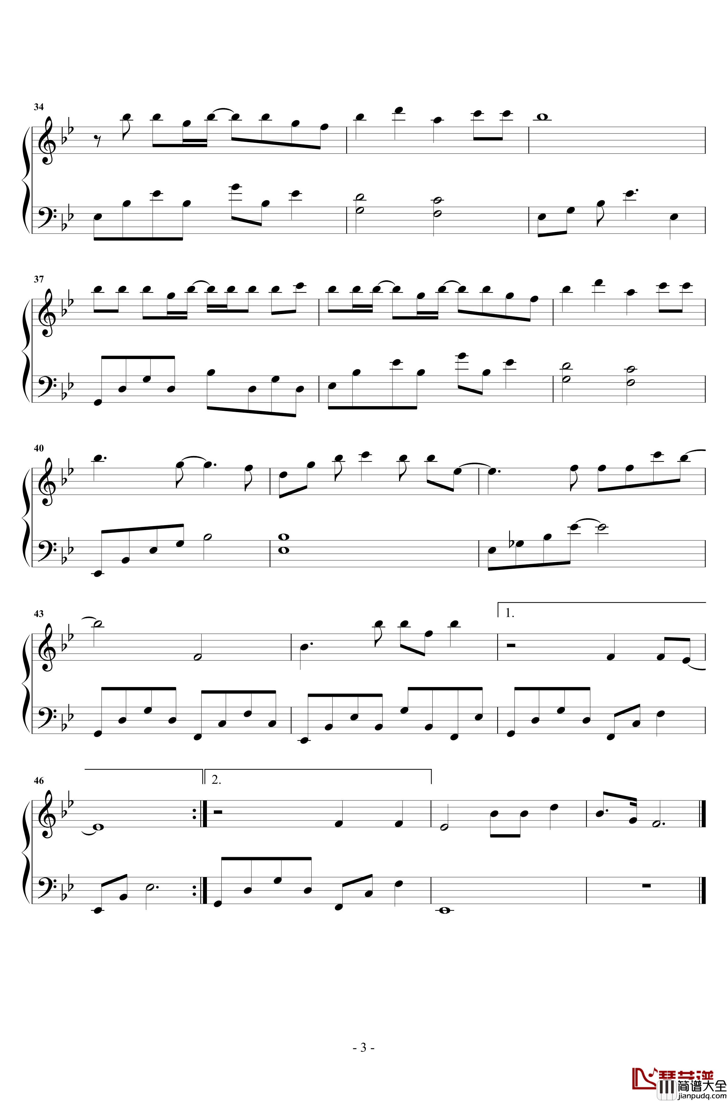 光耀钢琴谱_梁心颐