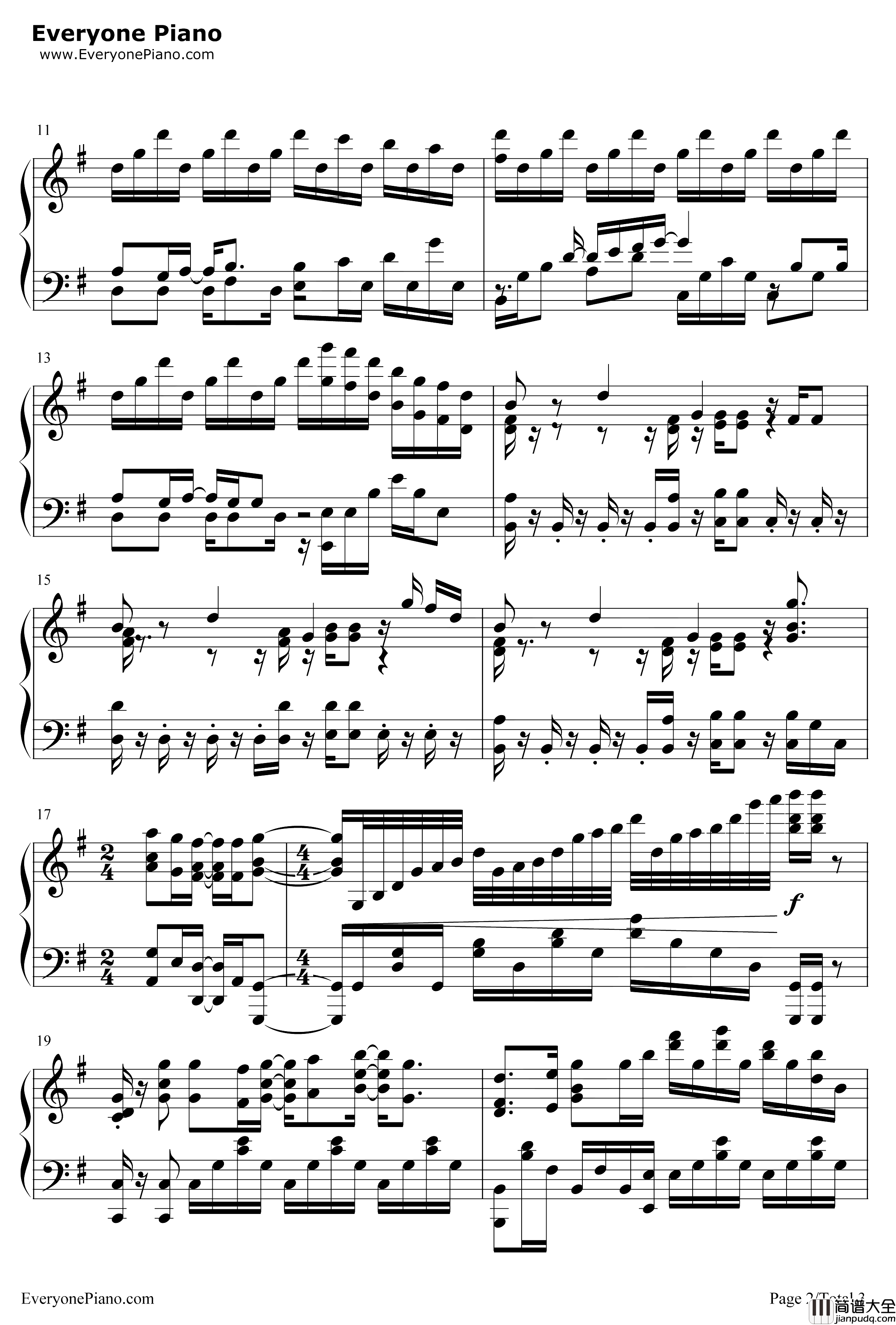 Chime钢琴谱_大冢爱_水果篮子OP2